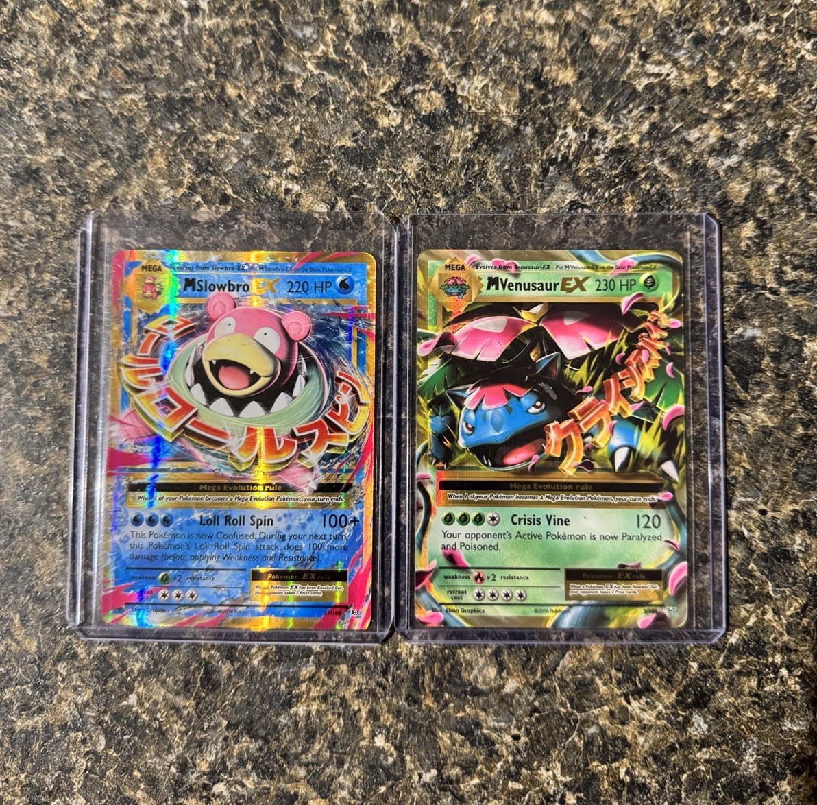 M Venusaur ex 2/108 and M Slowbro ex 27/108 lot of 2. NM-MP. Pokemon tcg