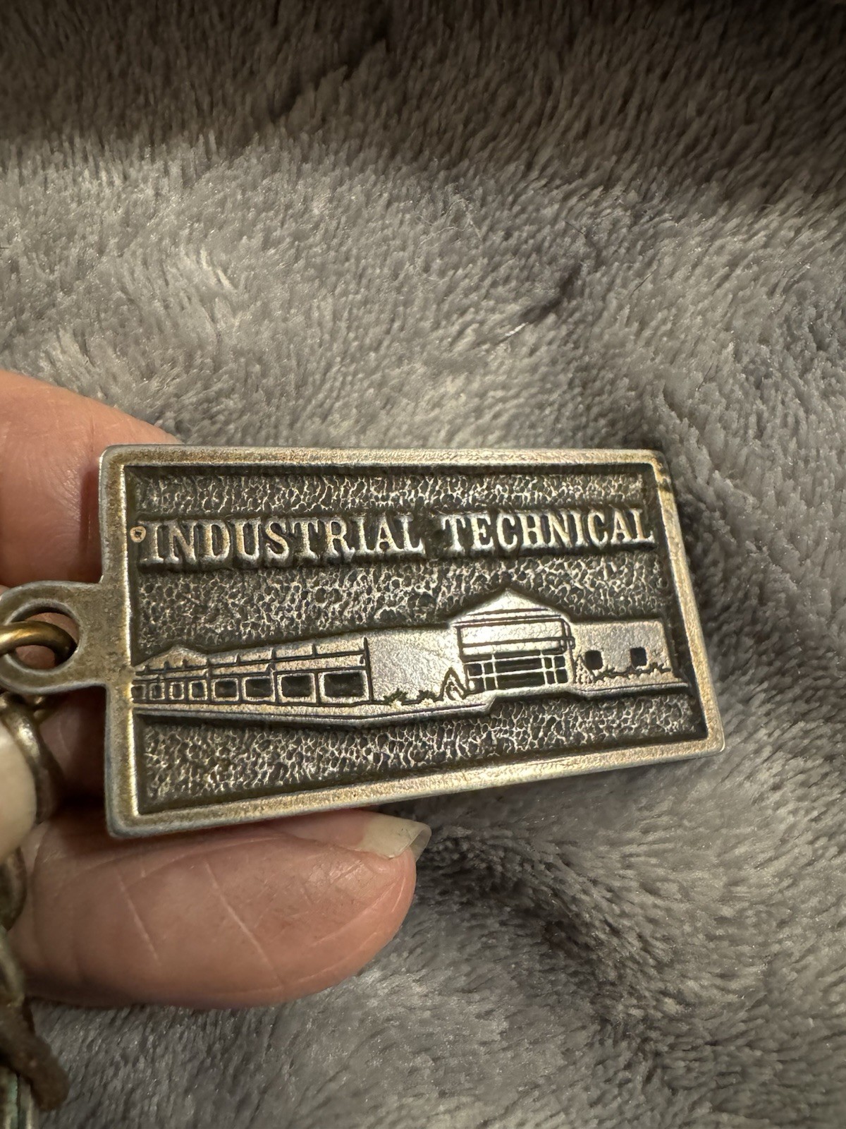 “ INDUSTRIAL TECHNICAL” KEY FOB BURLINGTON NORTHERN RAILROAD ICON ON BACK “ INDUSTRIAL TECHNICAL” KEY FOB BURLINGTON NORTHERN RAILROAD ICON ON BACK