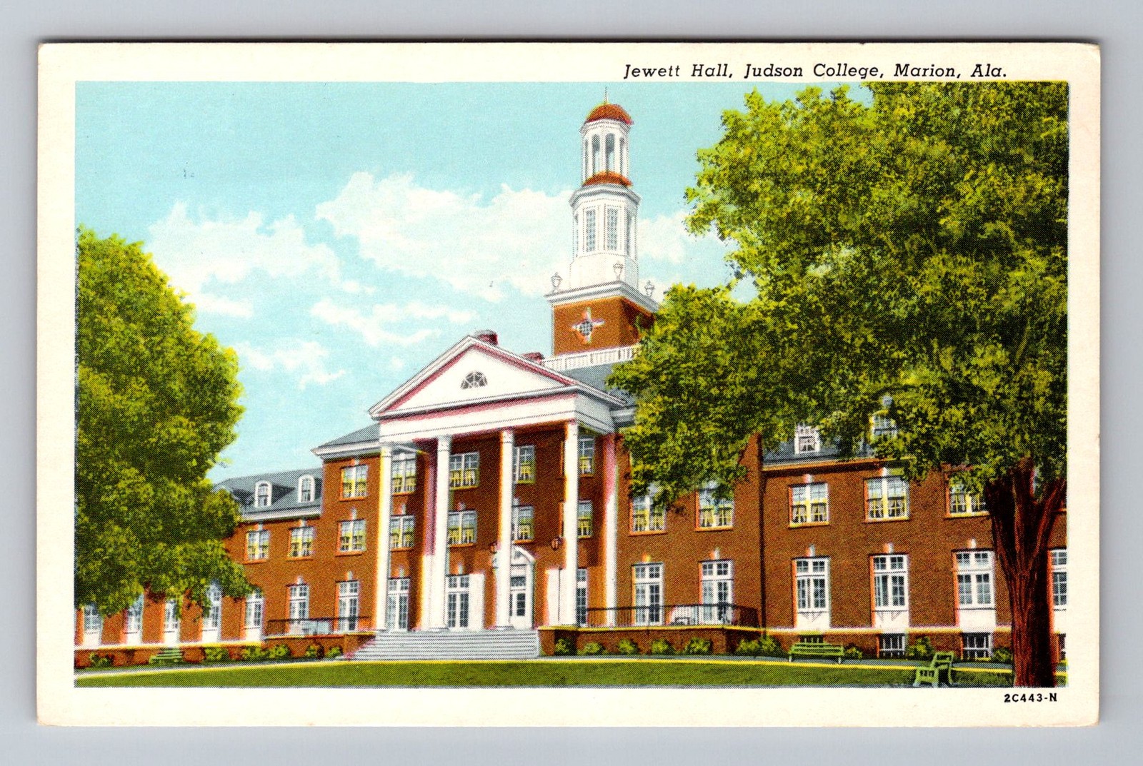 Marion AL-Alabama, Jewett Hall Exterior, Postal Standard PC Vintage Postcard