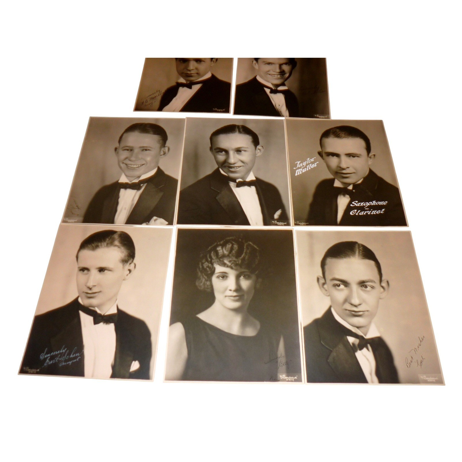 Vintage 1920s Jazz Band Orchestra Portrait Photo Lot 8pc Denver Bordeaux Studio Vintage 1920s Jazz Band Orchestra Portrait Photo Lot 8pc Denver Bordeaux Studio
