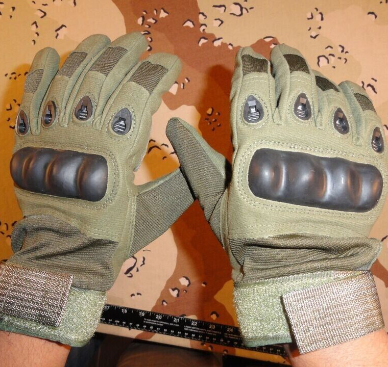 NEW  OD GREEN MILITARY SERVICE GLOVES LARGE WATERPROOF ACCURATE GRIP