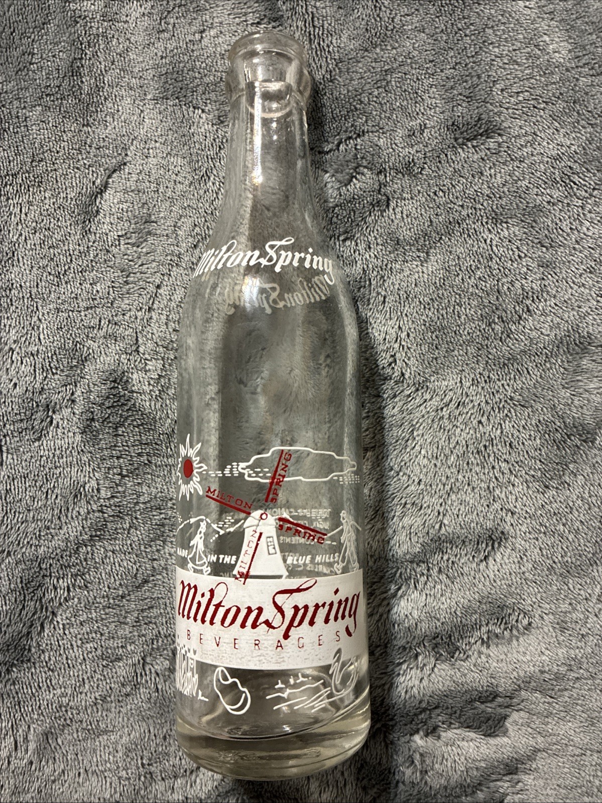 Vintage Milton Spring Beverages Acl Soda Bottle: Charles Copeland Milton, Mass. Vintage Milton Spring Beverages Acl Soda Bottle: Charles Copeland Milton, Mass.