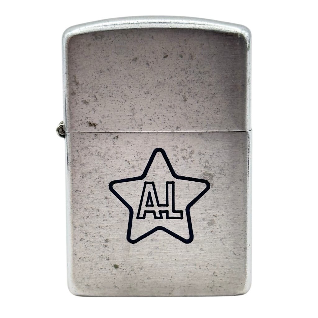 1953-1954 Zippo AL Star Andy Vince Brackenridge Tandem Mill Pocket Lighter 1953-1954 Zippo AL Star Andy Vince Brackenridge Tandem Mill Pocket Lighter