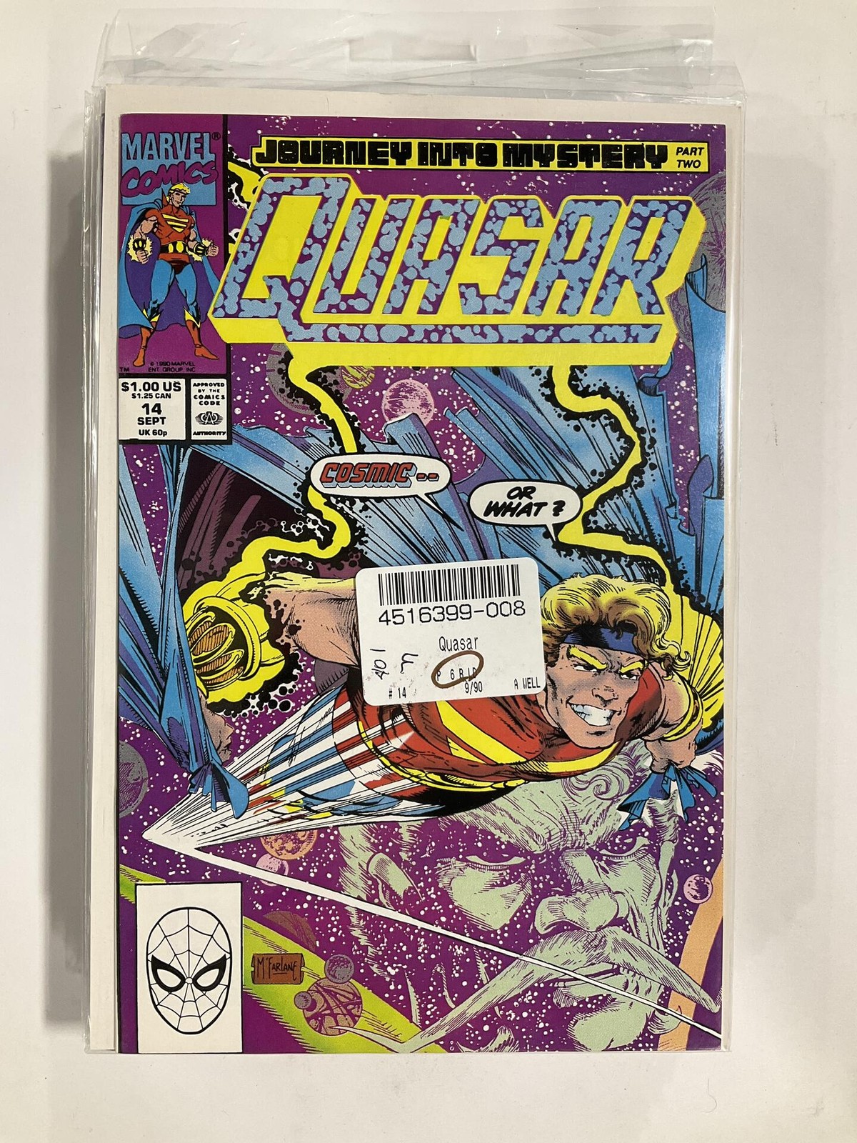 Quasar #14 Direct Edition (1990) Quasar NM10B184 NM Near Mint