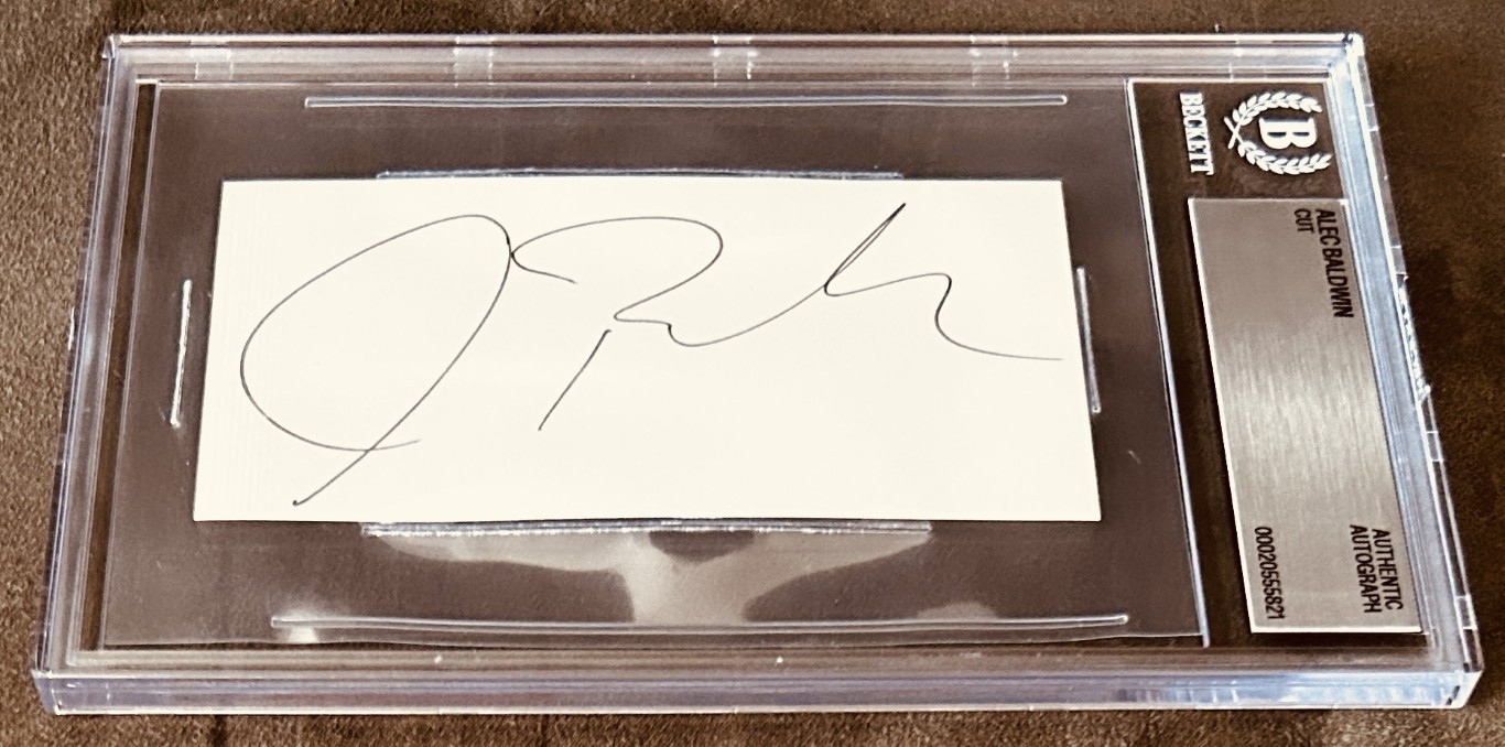 Alec Baldwin signed cut signature autographed BAS BGS slab 30 Rock The Departed Alec Baldwin signed cut signature autographed BAS BGS slab 30 Rock The Departed