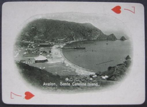 Original 1898 Playing Card Photo AVALON SANTA CATALINA ISLAND California Pier