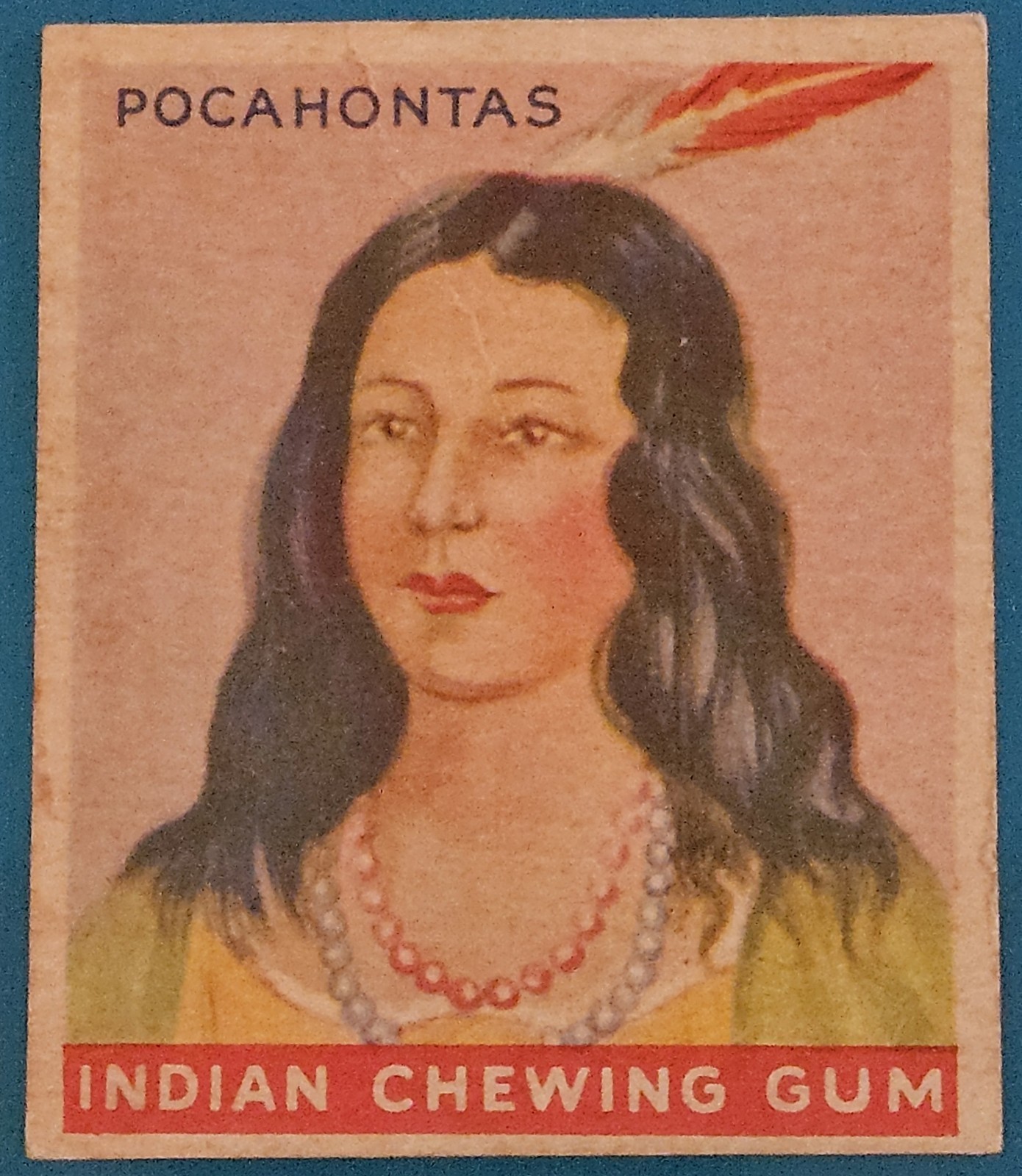 1933 Goudey Indian Gum Pocahontas #33 Pre-War Vintage - NO CREASES - Vibrant 1933 Goudey Indian Gum Pocahontas #33 Pre-War Vintage - NO CREASES - Vibrant
