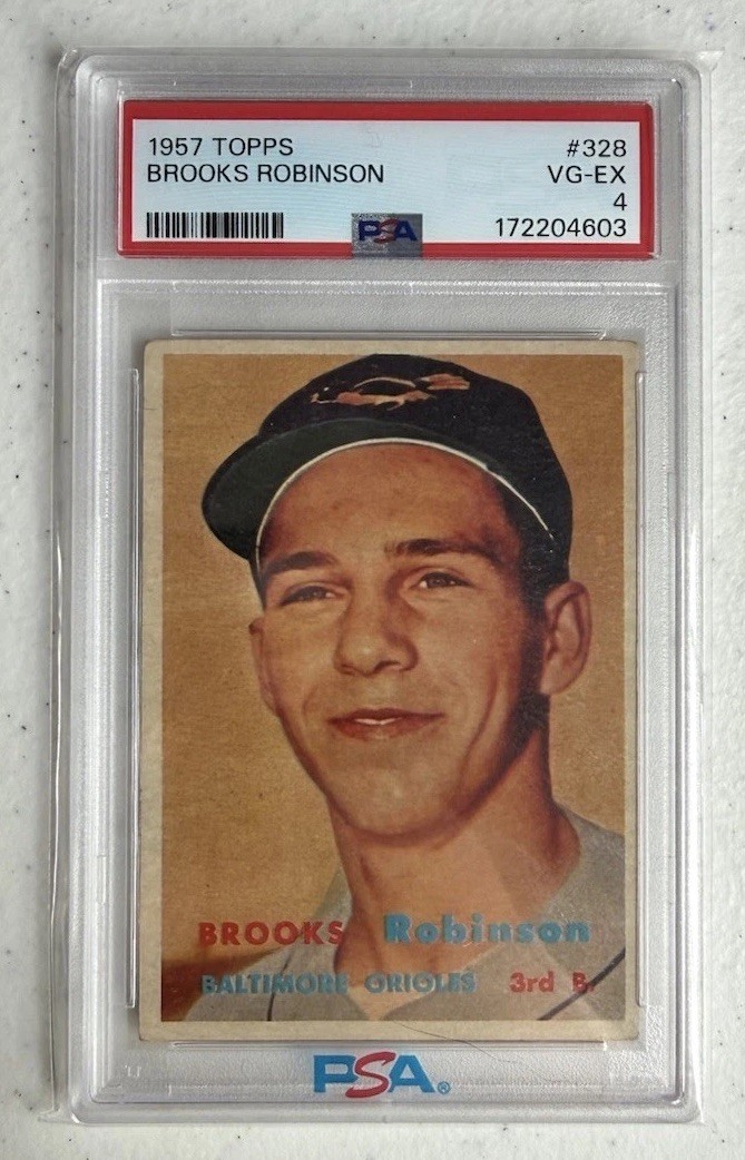 Topps 1957 Brooks Robinson Rookie #328 PSA 4