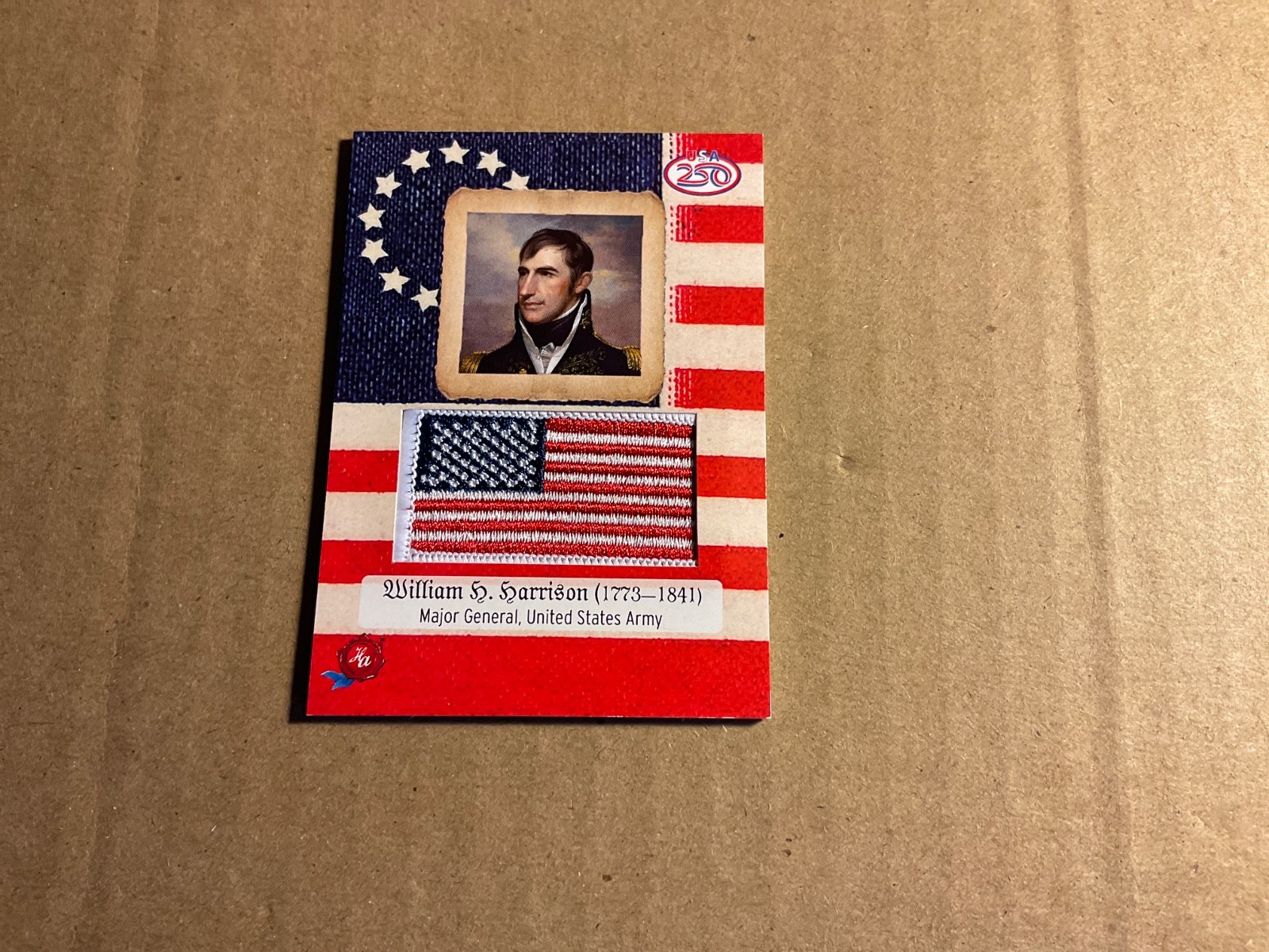 2026 Historic Autographs Military Part 1 William H.Harrison Flag Patch /50