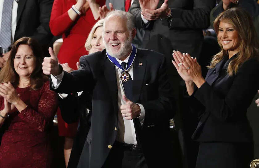 Rush Limbaugh Karen Pence Melania Trump Medal of Freedom Photo Print 24x36
