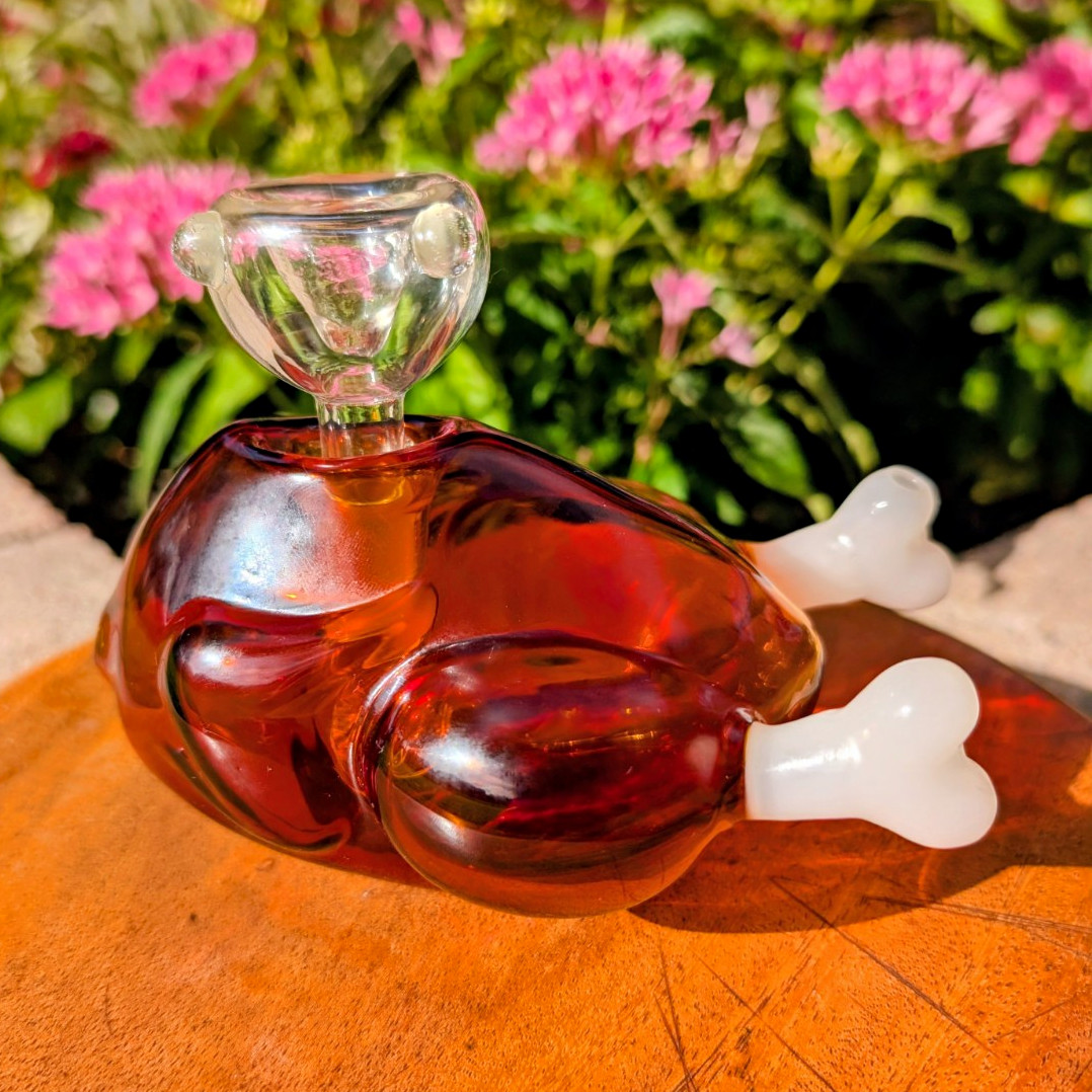 Thanksgiving Roasted Turkey Glass Tobacco Pipe – Collectable