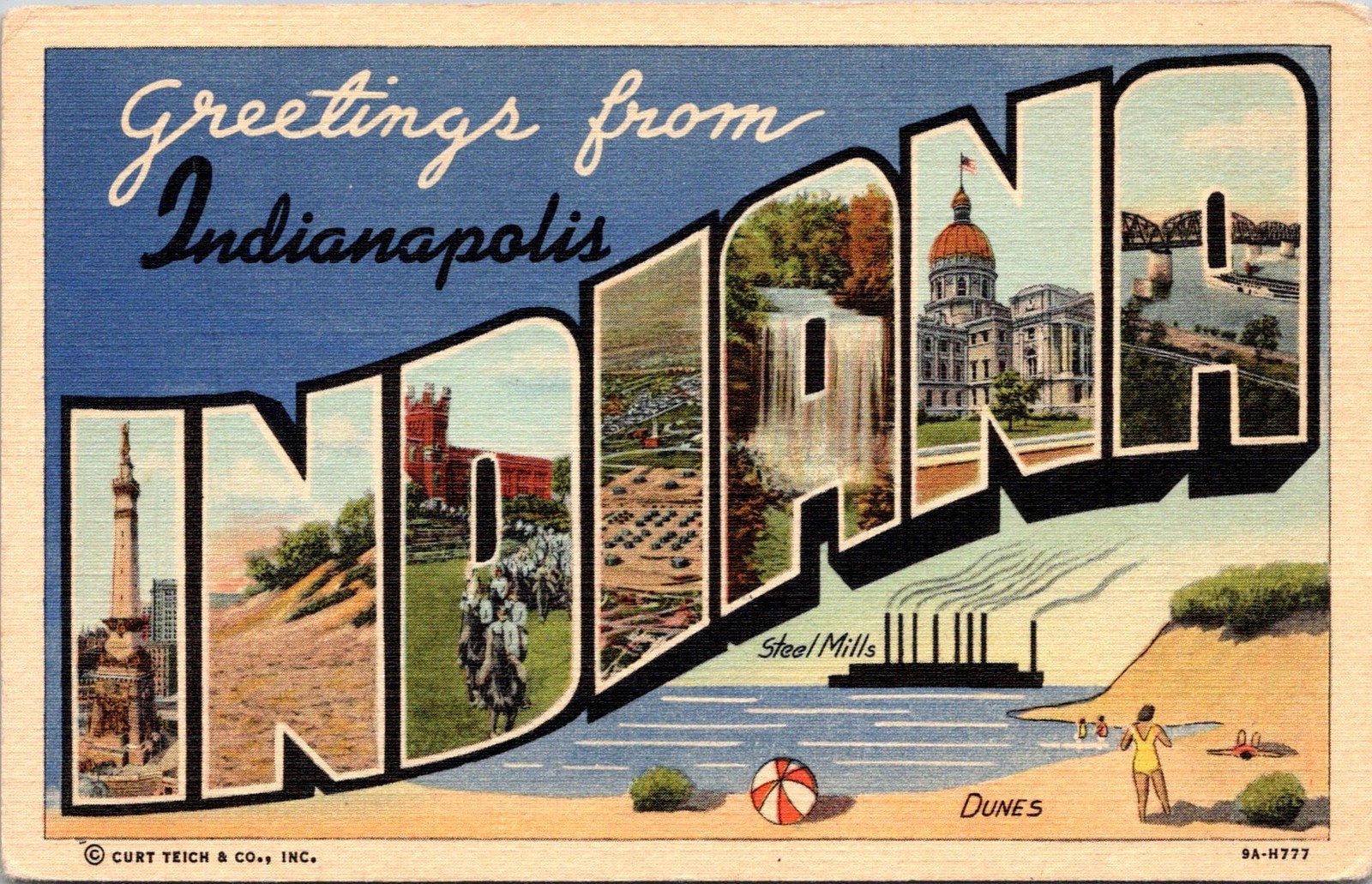 Grettings From Indianapolis, IN. Postcards unused 55702
