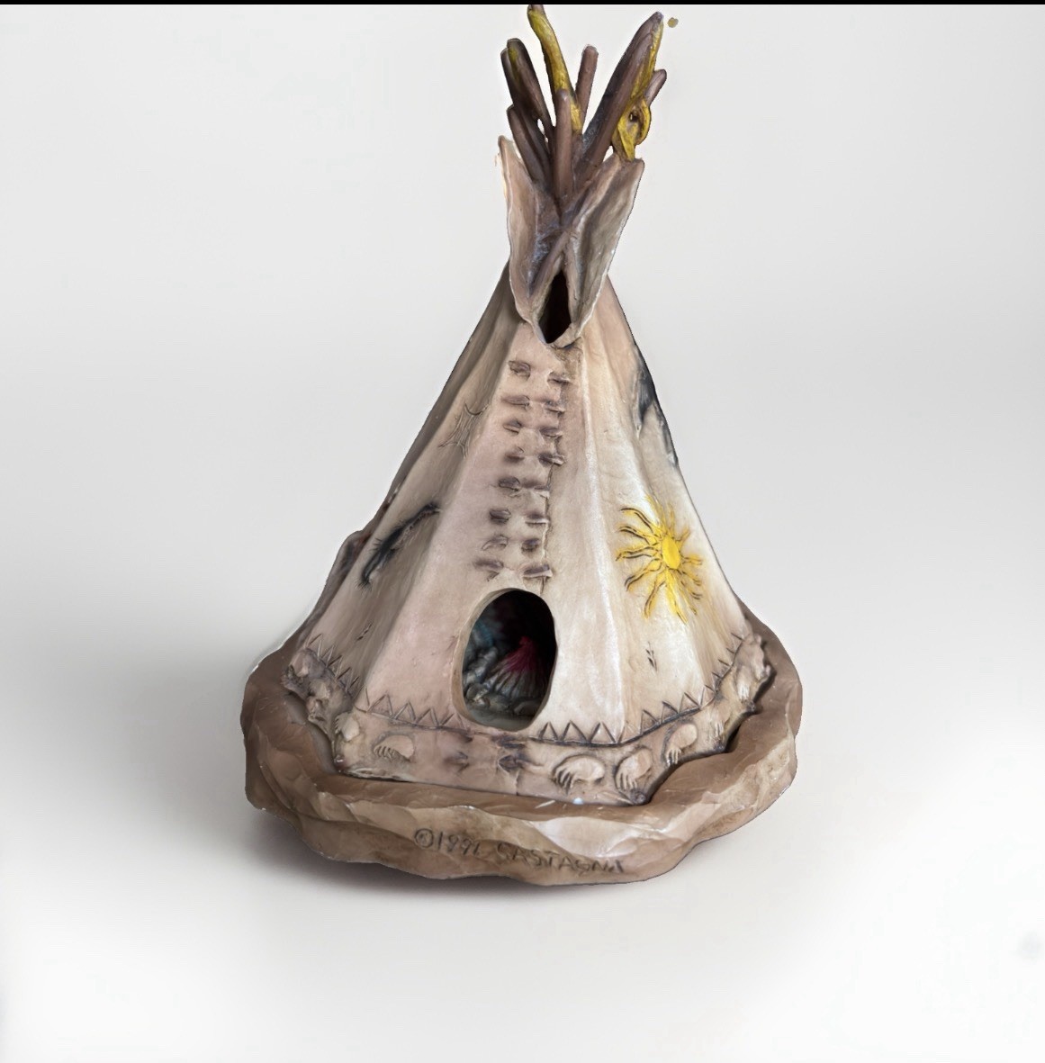 Vintage 1991 Castagna Native American Tepee Italy Two Piece Wild West #194