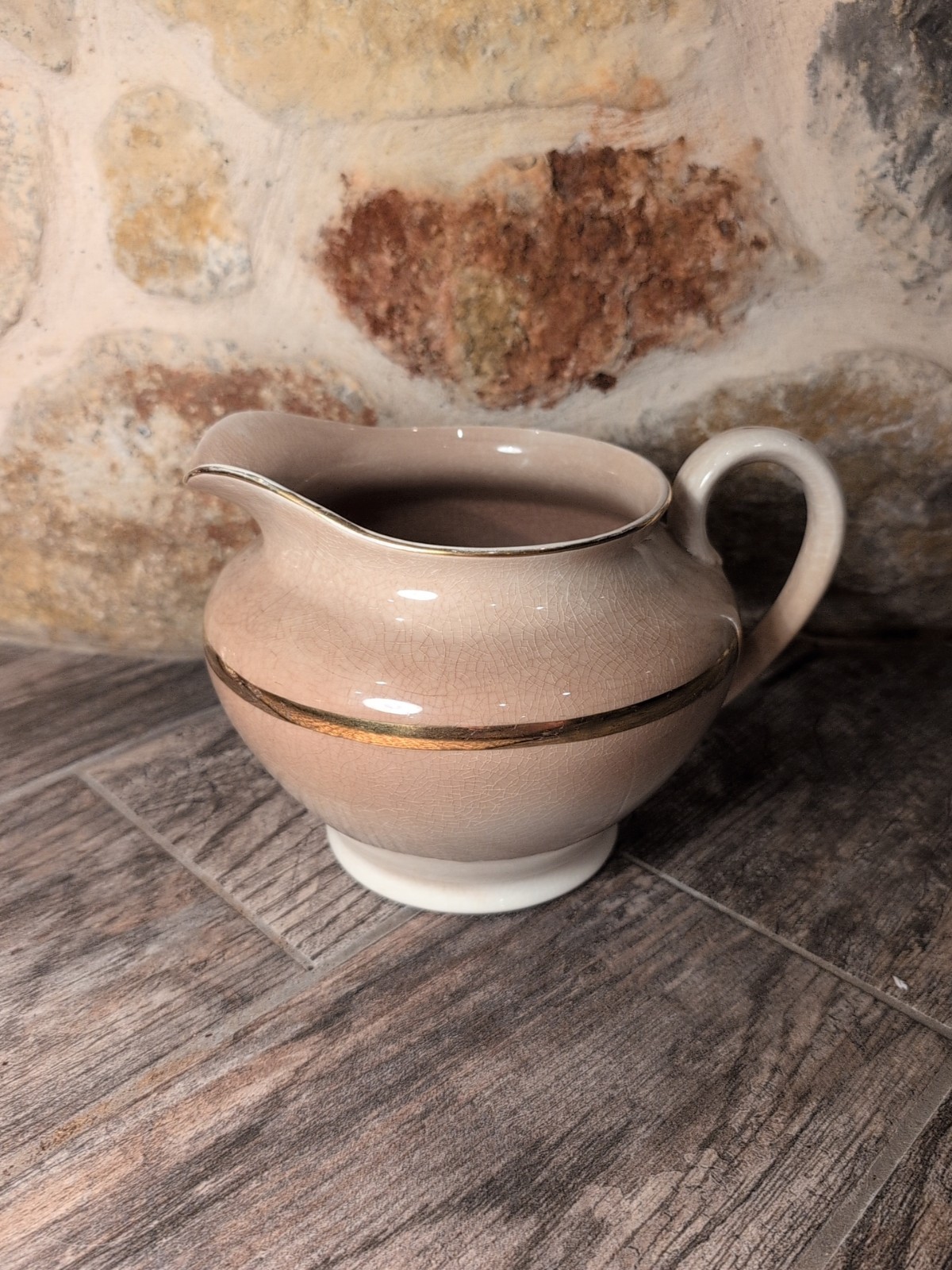 The Potters Co-operative Company (T.P.C. Co.)  Vintage Crackled Glazed Pitcher