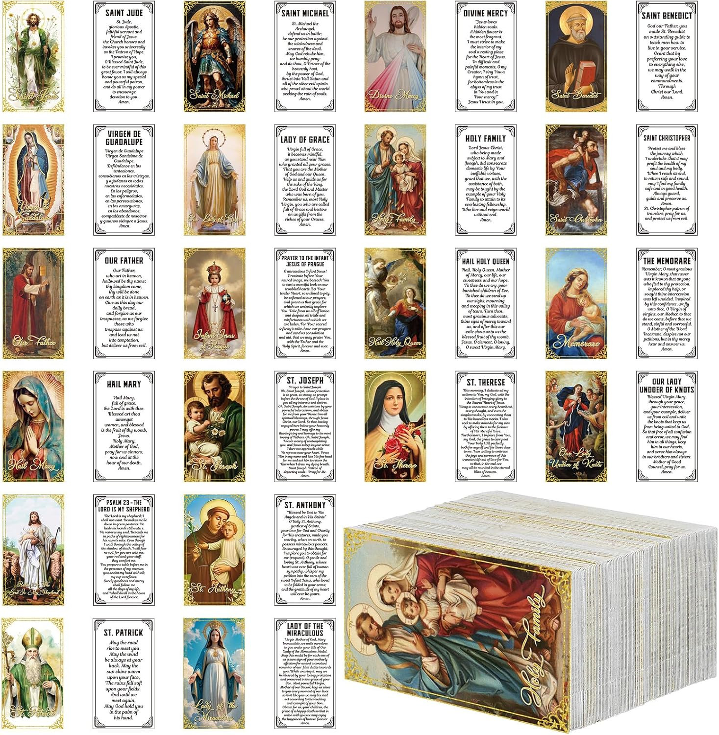 240 Pcs Catholic Saint Prayer Cards Bulk Gifts Holy Cards Bookmarks 240 Pcs Catholic Saint Prayer Cards Bulk Gifts Holy Cards Bookmarks