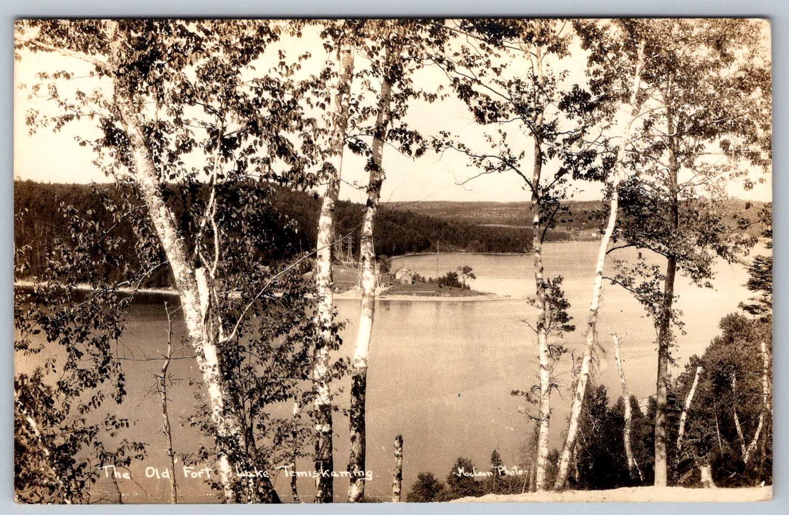 RPPC c1920s Lake Temiskaming Ontario Quebec Old Fort MacLean Postcard RPPC c1920s Lake Temiskaming Ontario Quebec Old Fort MacLean Postcard