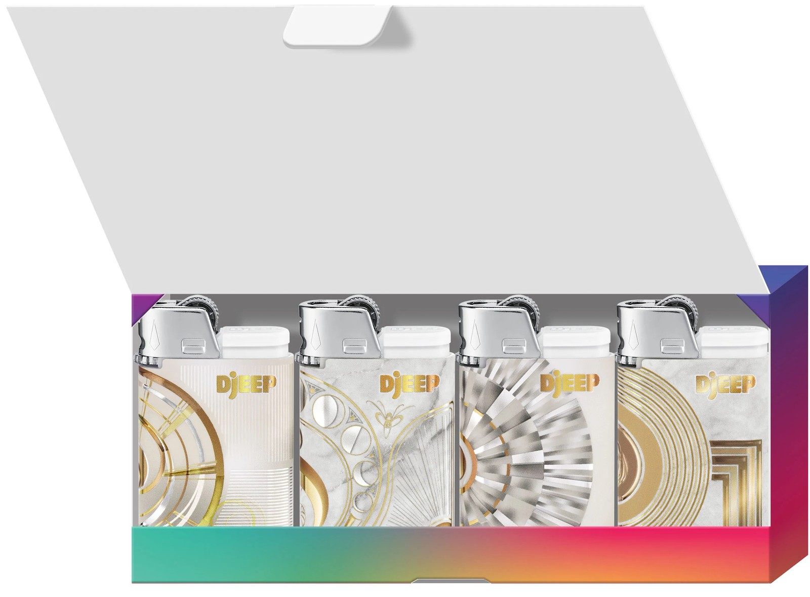 DJEEP Pocket Lighters, ELEGANT Collection, 4 Count Pack of Disposable Lighters DJEEP Pocket Lighters, ELEGANT Collection, 4 Count Pack of Disposable Lighters