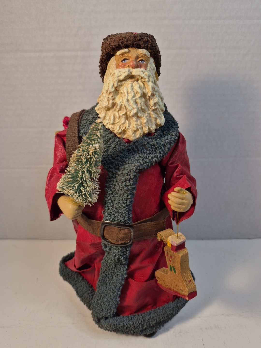 VintageDept 56  Paper Mache Santa Father Christmas St Nicholas Figure 10” B21