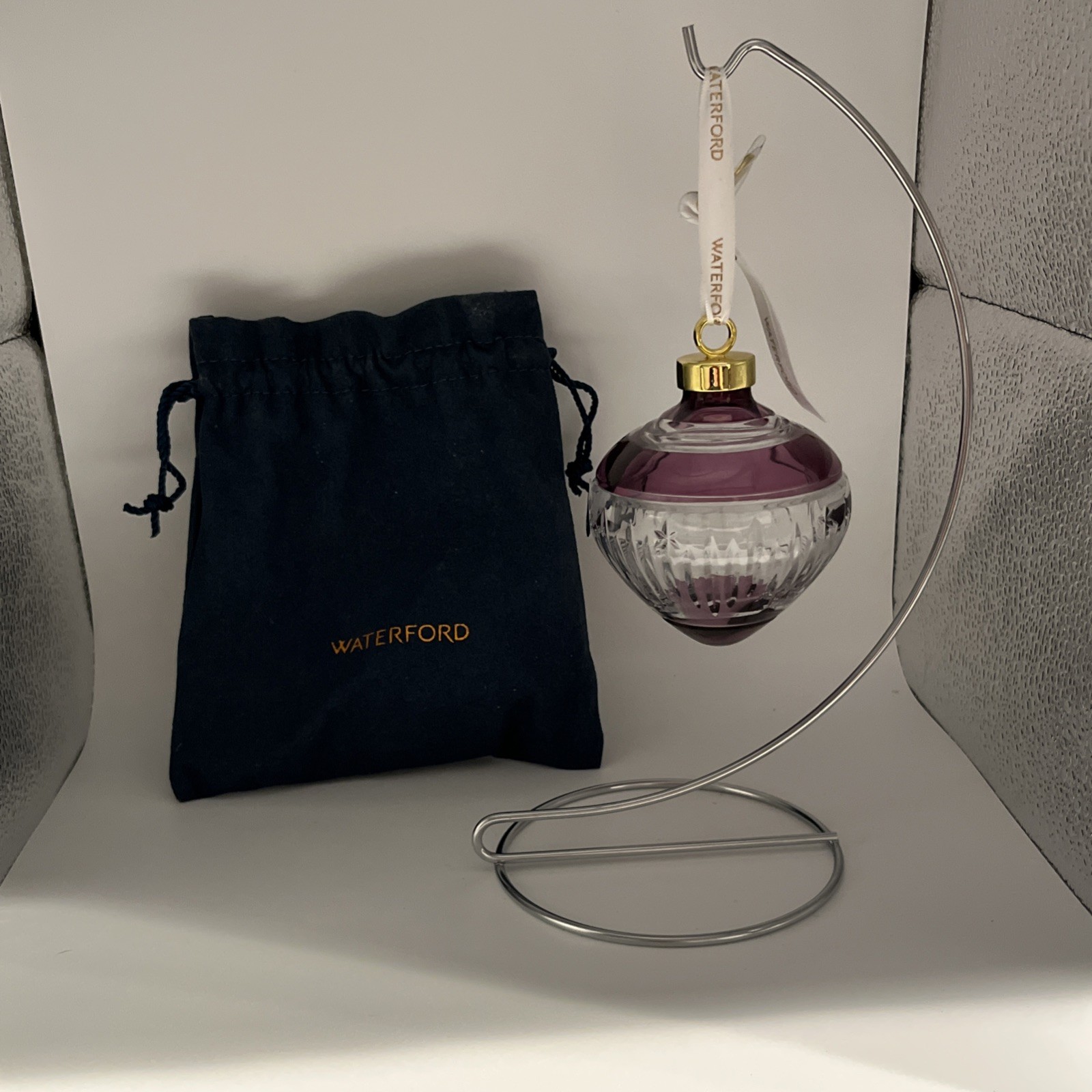 Waterford Crystal Winter Wonders Midnight Frost Lilac Bauble Ornament NIB Waterford Crystal Winter Wonders Midnight Frost Lilac Bauble Ornament NIB