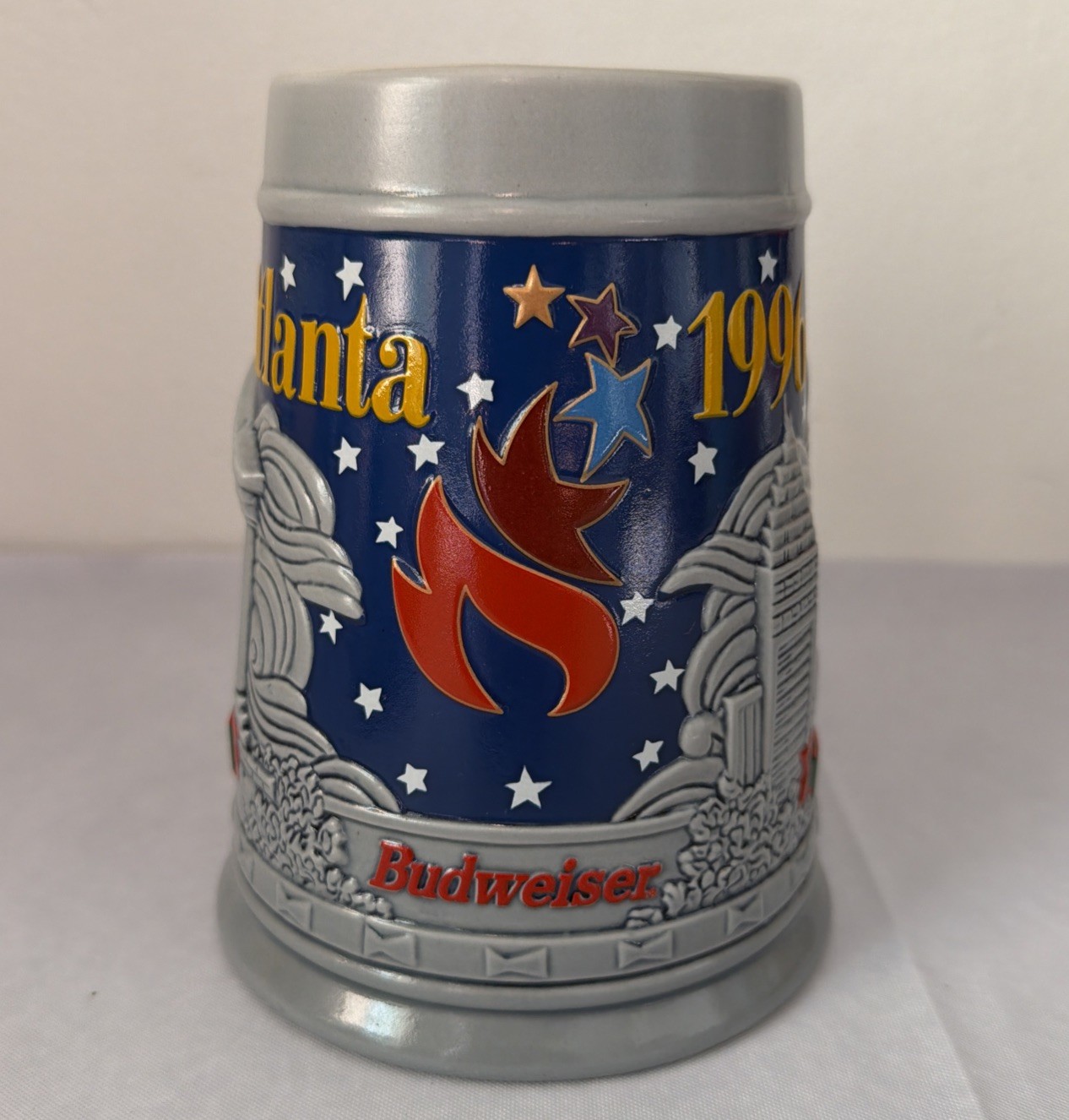 Vintage 1996 Budweiser Beer Stein Mug Atlanta Olympics Athens