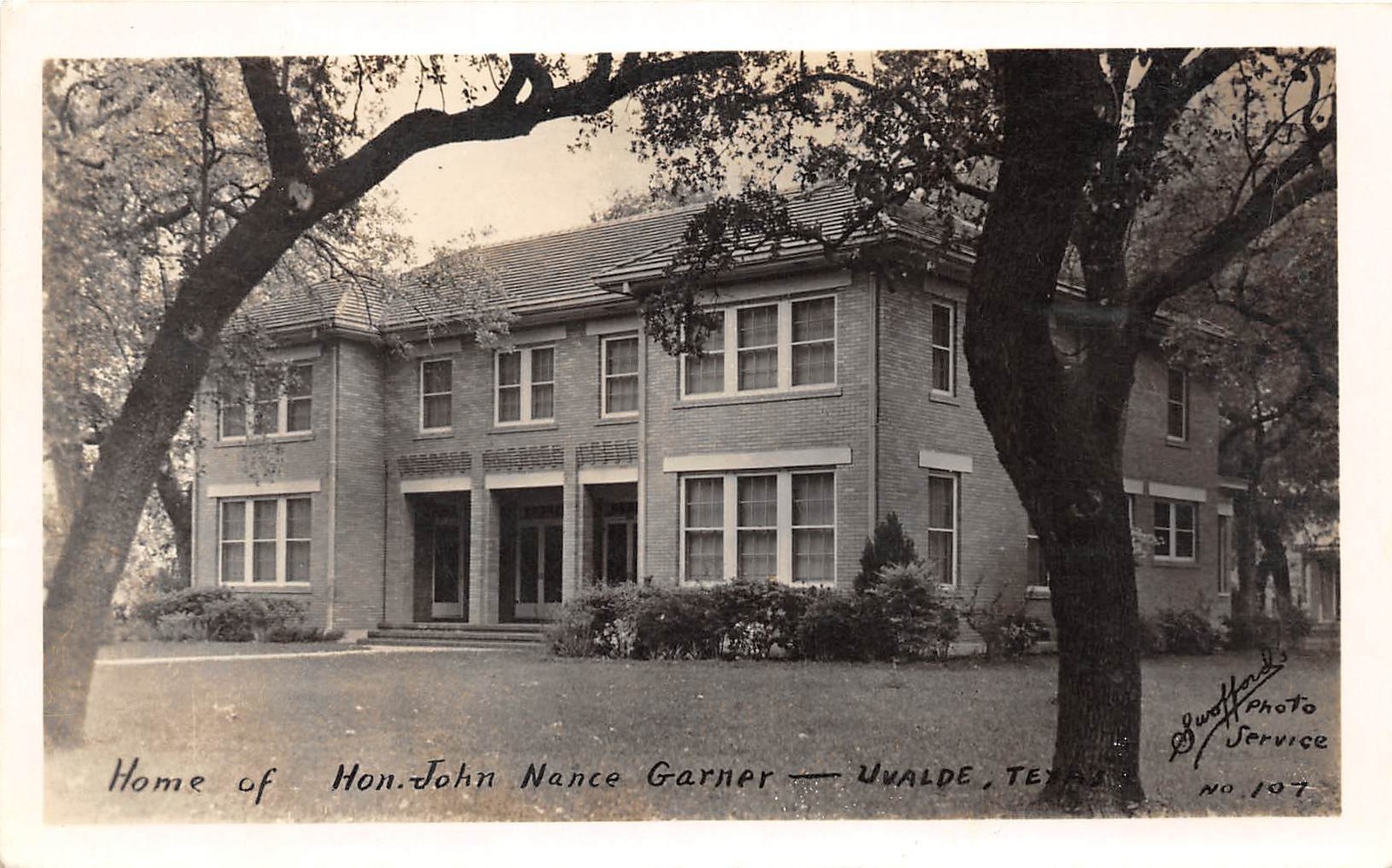 D35/ Uvalde Texas Tx Real Photo RPPC Postcard 1940 John Nance Garner Home