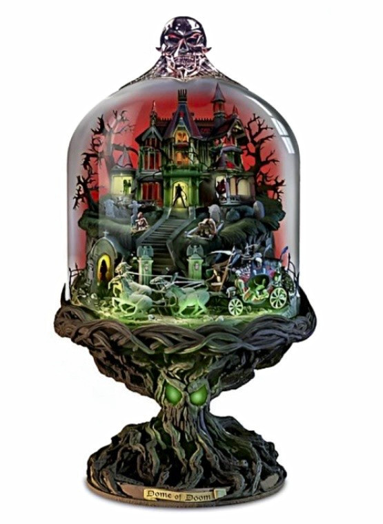 💥 Bradford Exchange Hawthorne Village “ Dome of Doom “  retired with COA