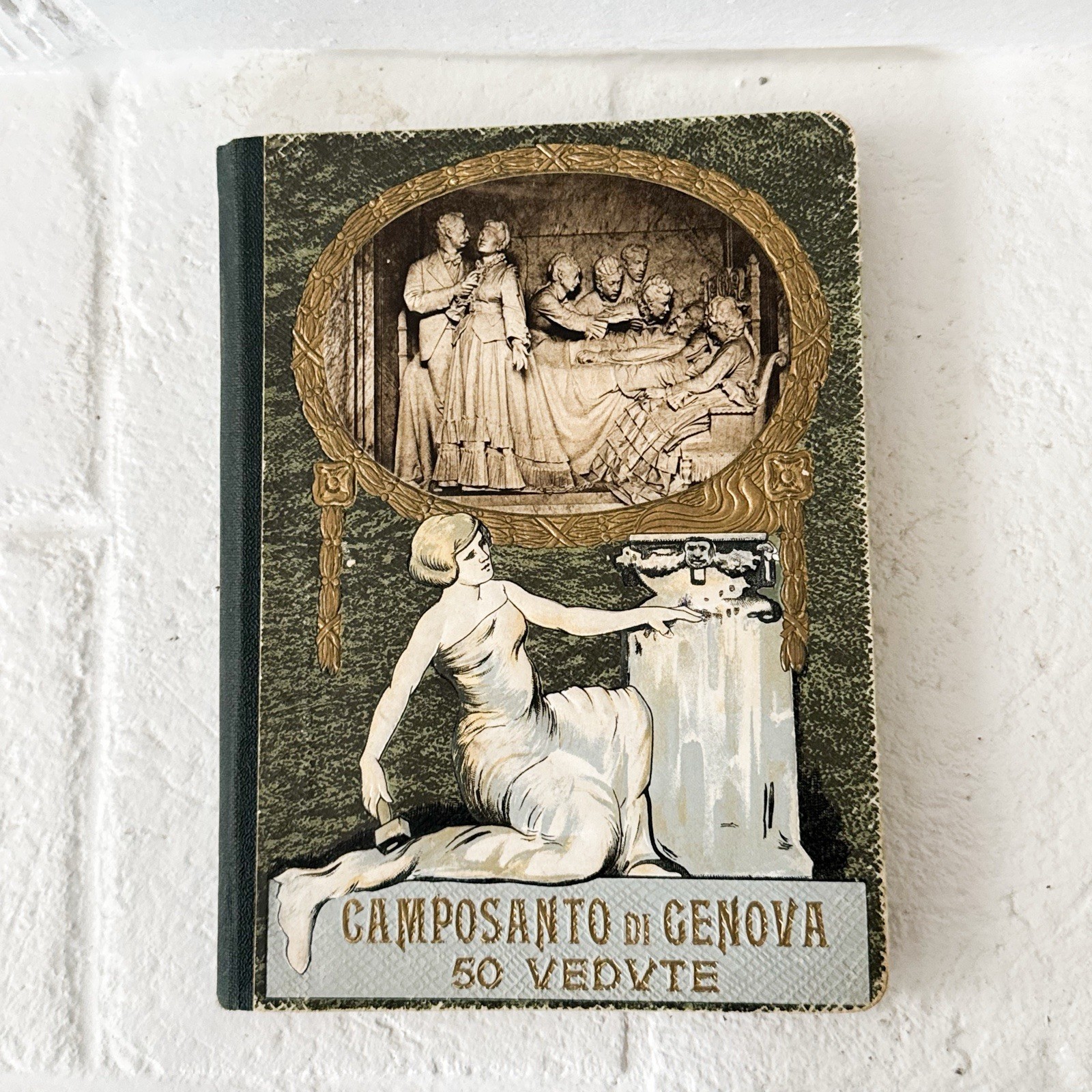 Vtg Camposanto Di Genova Staglieno Cametery photo Booklet Italy Art Souvenir