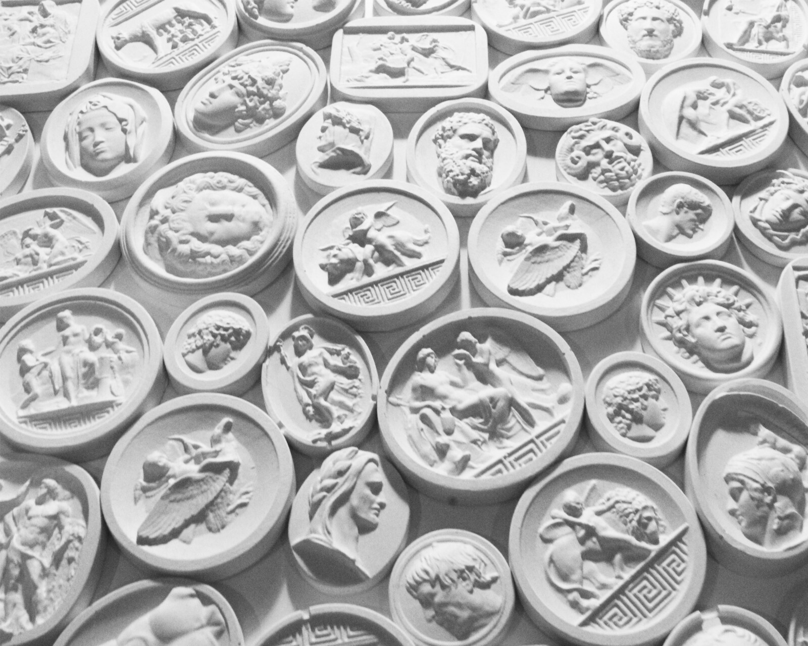 60 Mixed Grand Tour Intaglios, Plaster Intaglio, Antique Cameo, Classical Art