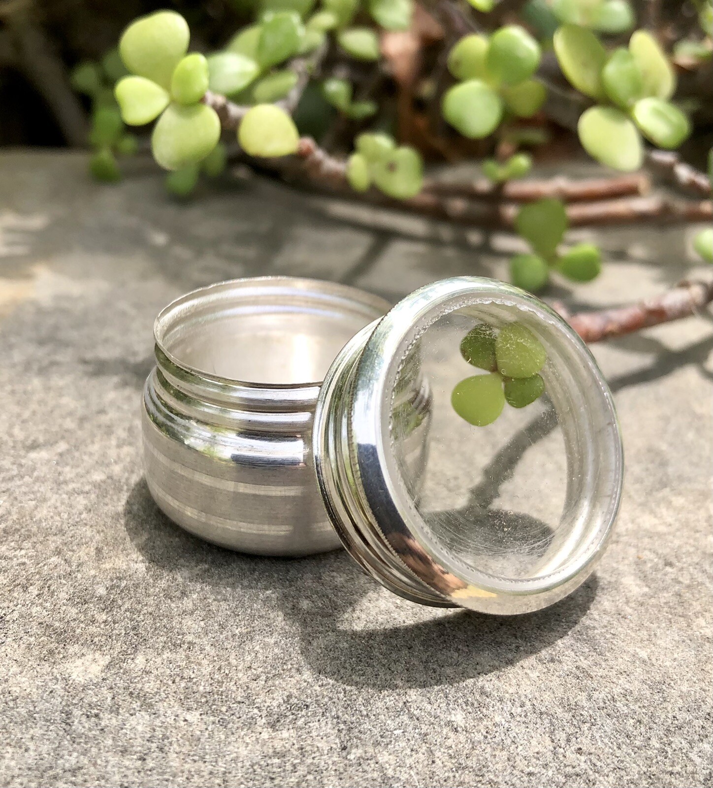 2 Pc X 925 Silver Handmade Trinket Kajal Casket Jewelry Pill Box 2.8cm dia 6.8gm