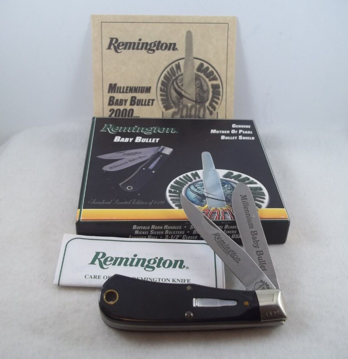 Remington Millennium Baby Bullet 2000 RE18887 Knife -Mother of Pearl