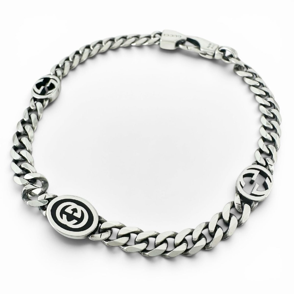 Excellent condition GUCCI 678660 Interlocking G Model Chain Bracelet AG925 Silve Excellent condition GUCCI 678660 Interlocking G Model Chain Bracelet AG925 Silve