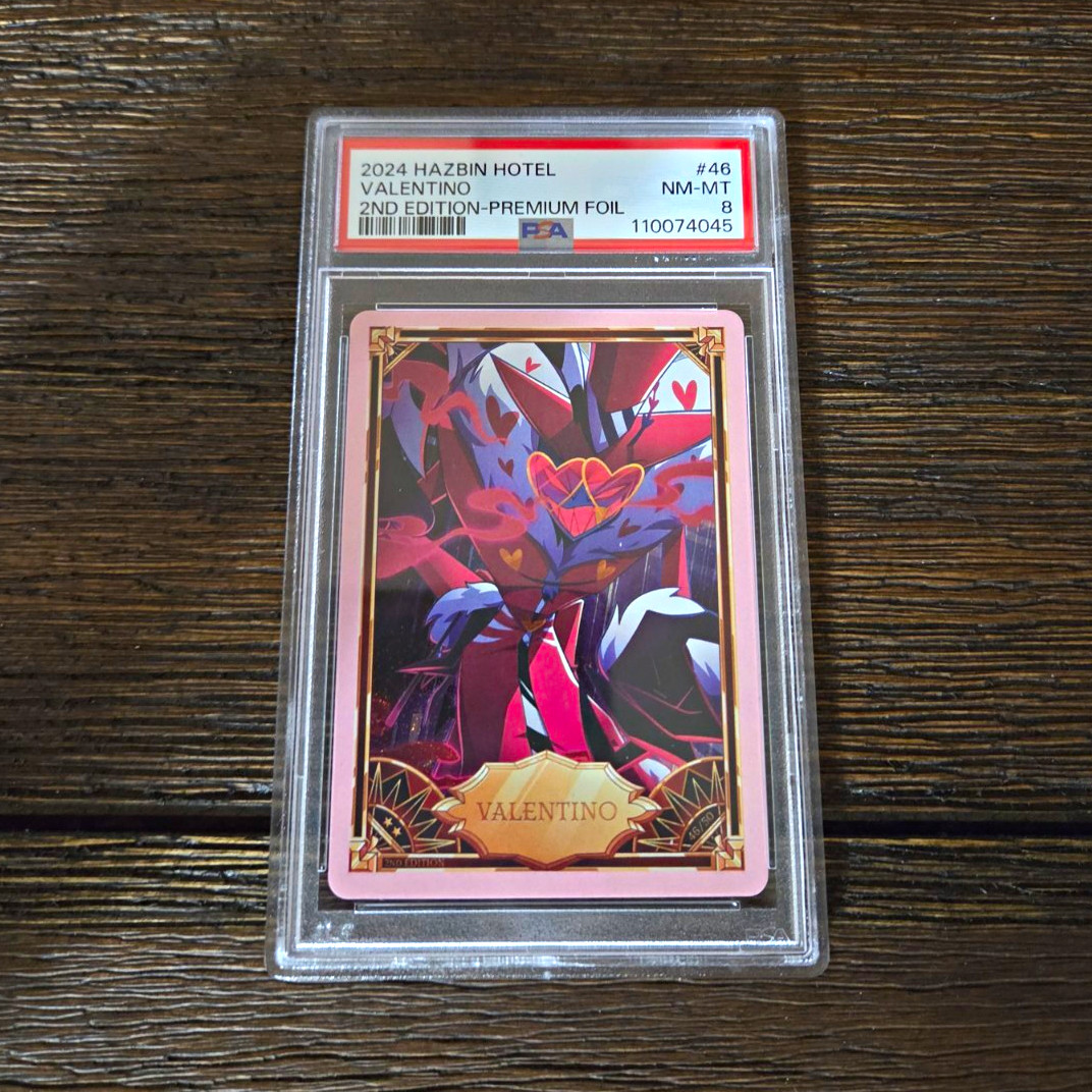 2024 Hazbin Hotel 2nd Edition Premium Foil #46 Valentino PSA 8 Graded