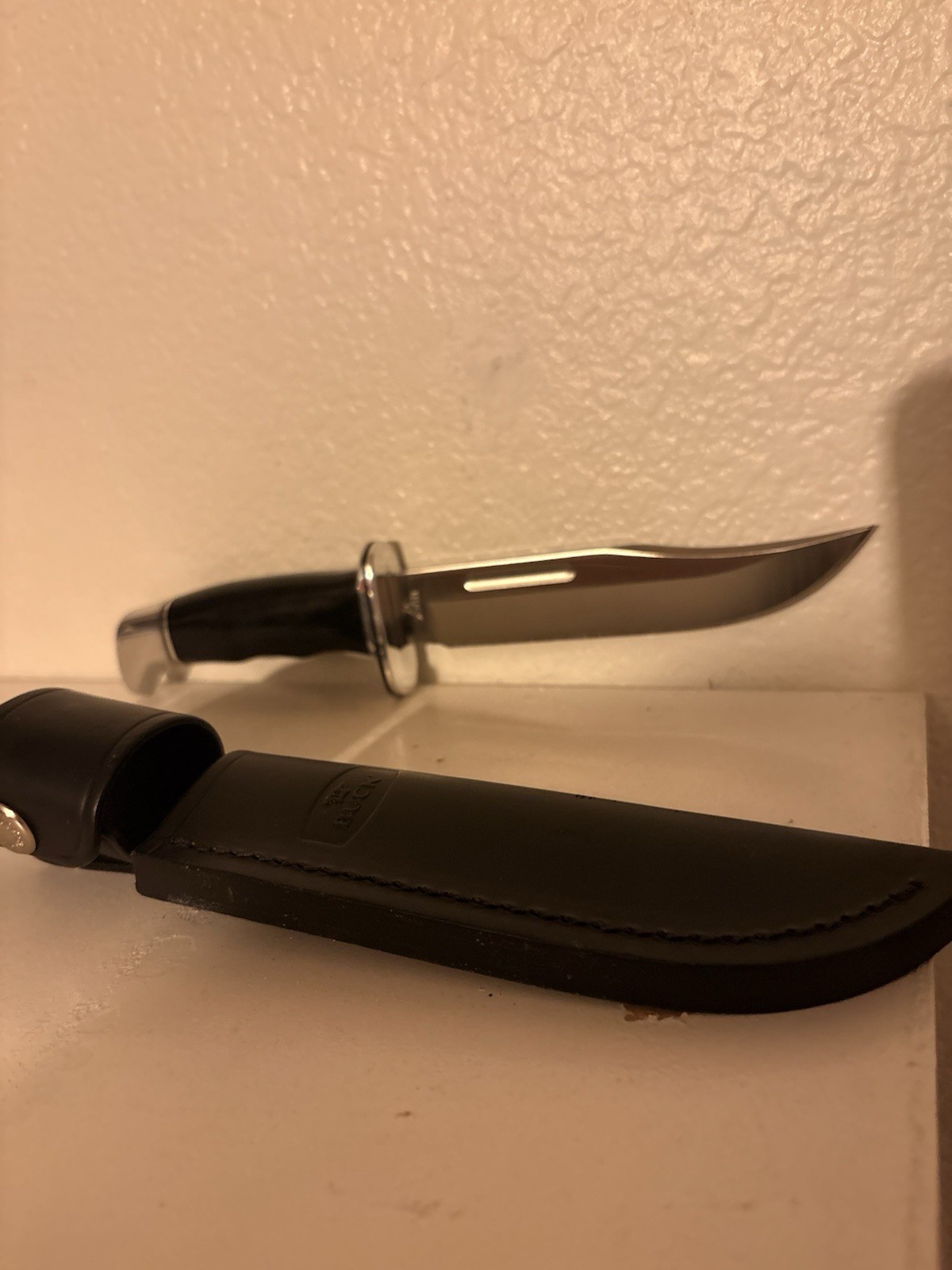 Buck 119 Special Fixed Flat Blade Knife With Leather Sheath USA -- NWOB