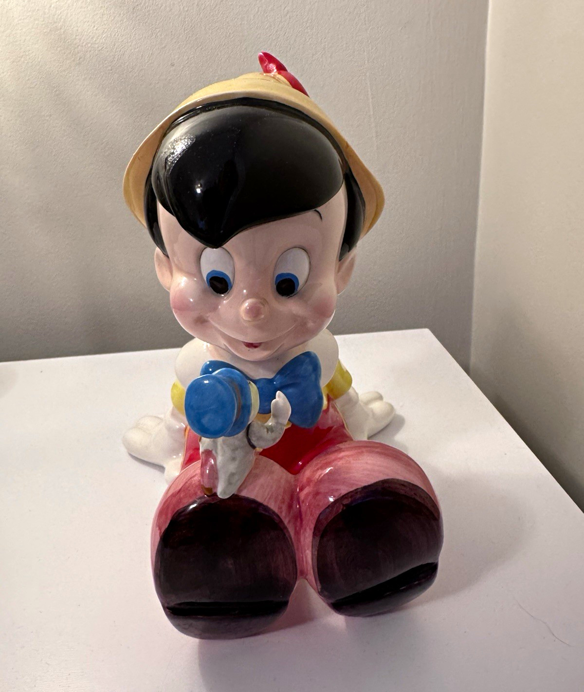 Schmid Disney Pinocchio Ceramic Bank Coin Bank Figurine