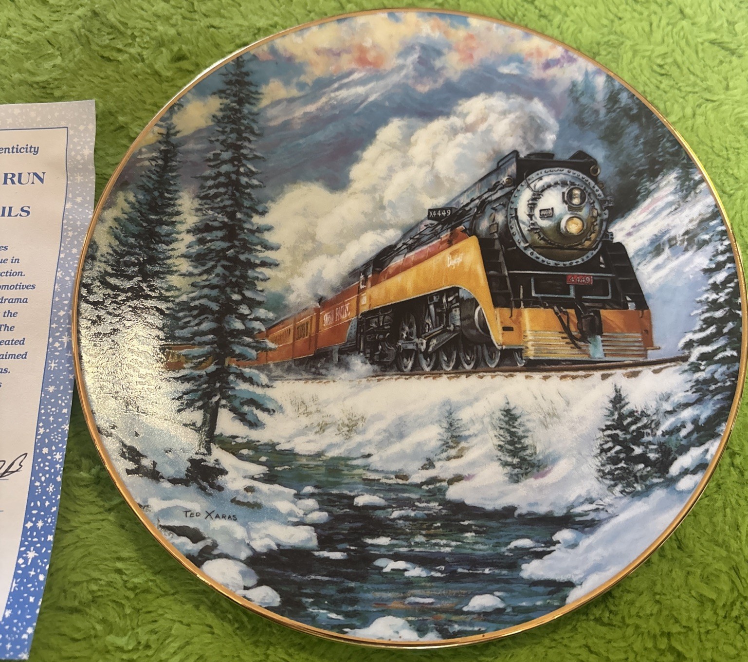 the hamilton collection Daylight Run  Train Plate 1992  4967B