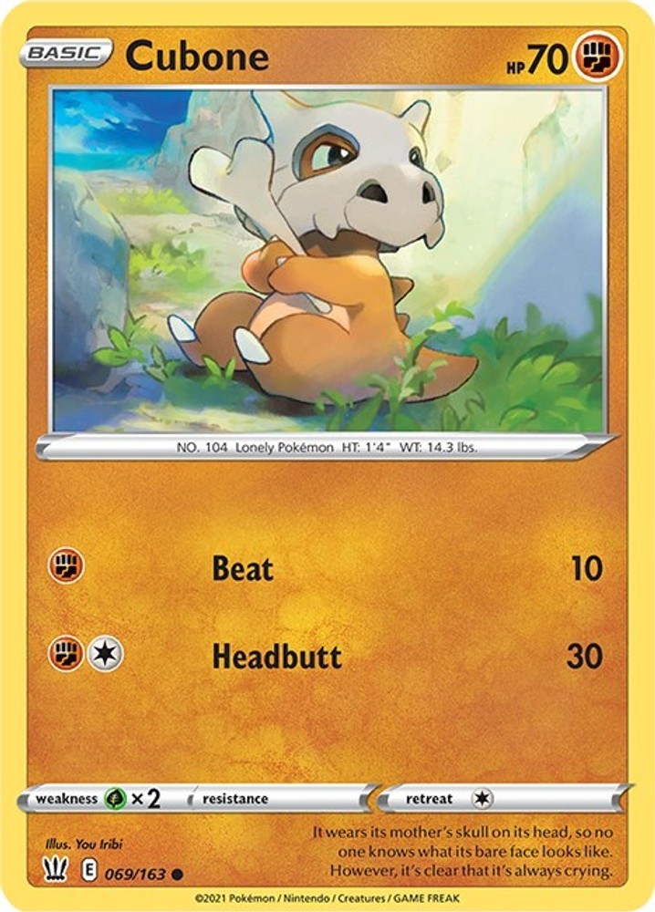 Pokemon SWSH05: Battle Styles Cubone 069/163 NM