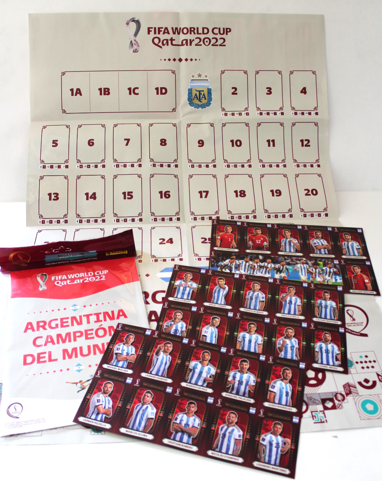 Panini FIFA World Cup World Cup Qatar 2022 - Maxi Poster + 30 Stickers WINNER ARGENTINA