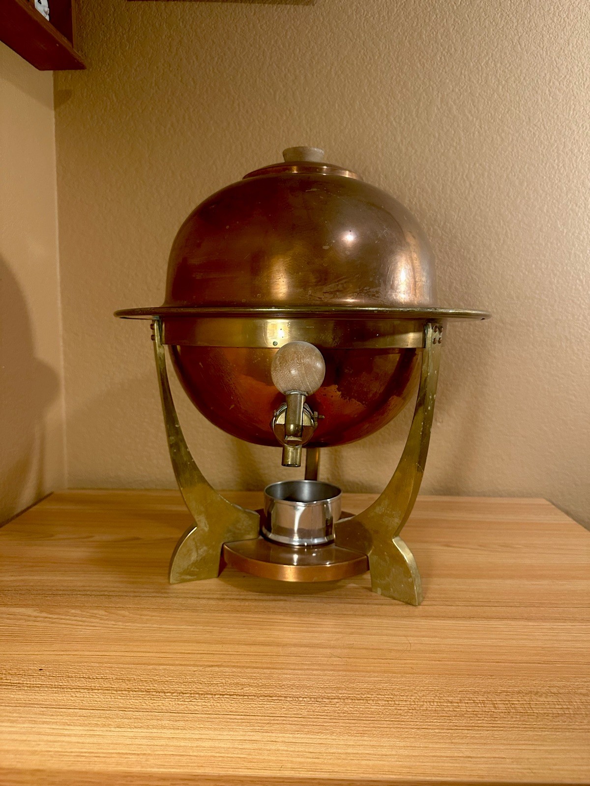 Art Deco MCM Space Age Commercial Copper & Brass Drink Dispenser Samovar Art Deco MCM Space Age Commercial Copper & Brass Drink Dispenser Samovar