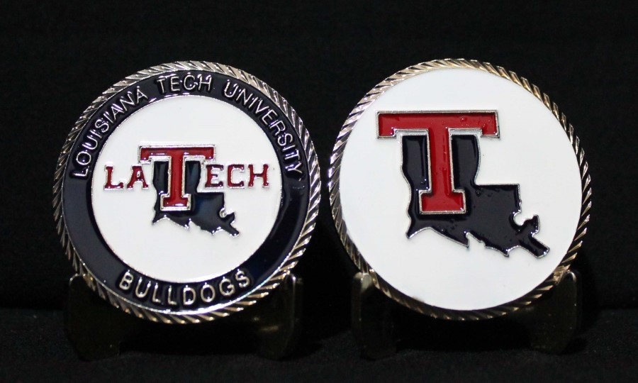 LOUISIANA TECH UNIVERSITY COLLEGIATE COLLEGE COLLECTIBLE CHALLENGE COIN