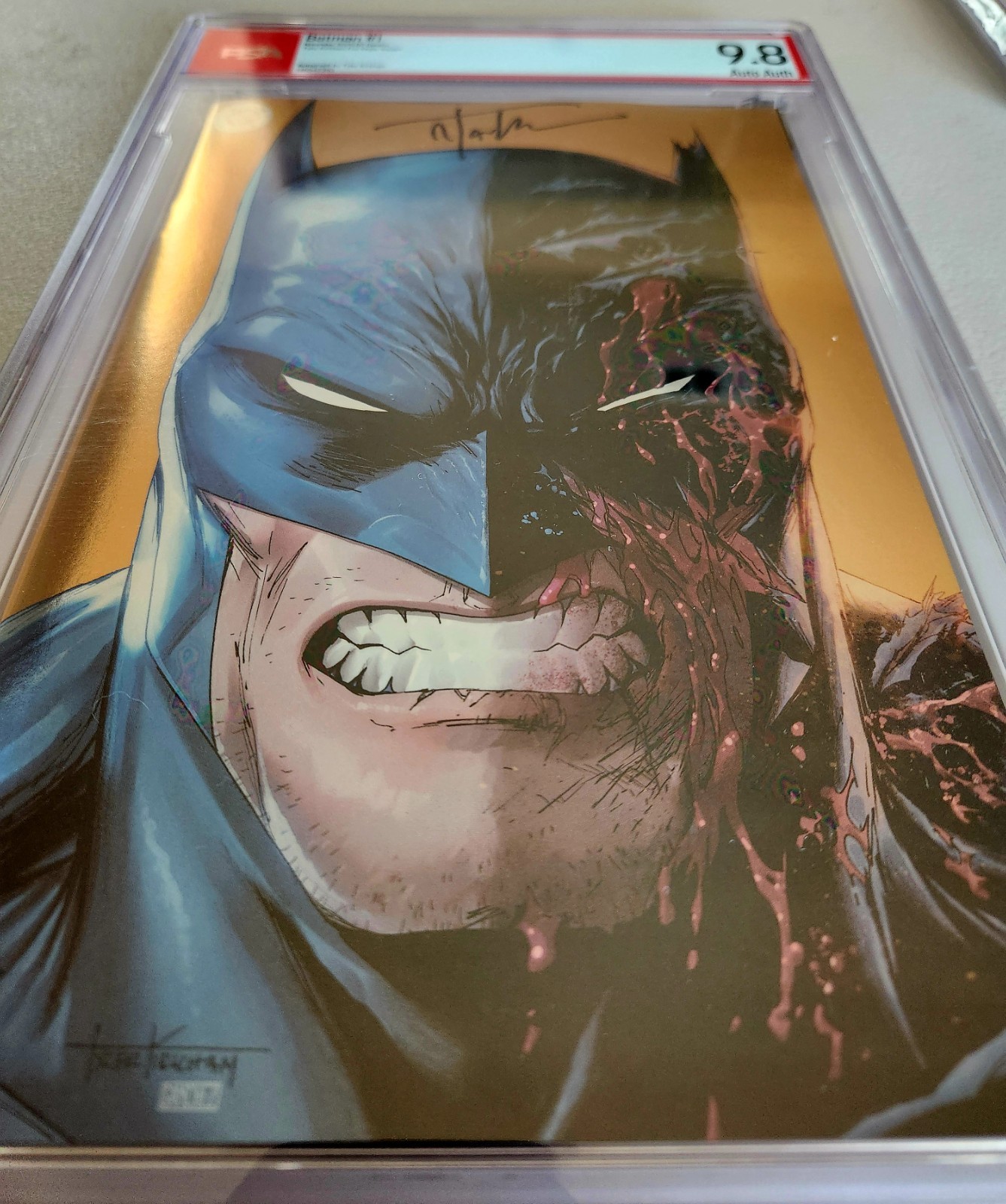 Batman (2025) #1 Kirkham SIGNED Virgin Foil PSA 9.8 & Gotham City Sirens #1 9.8