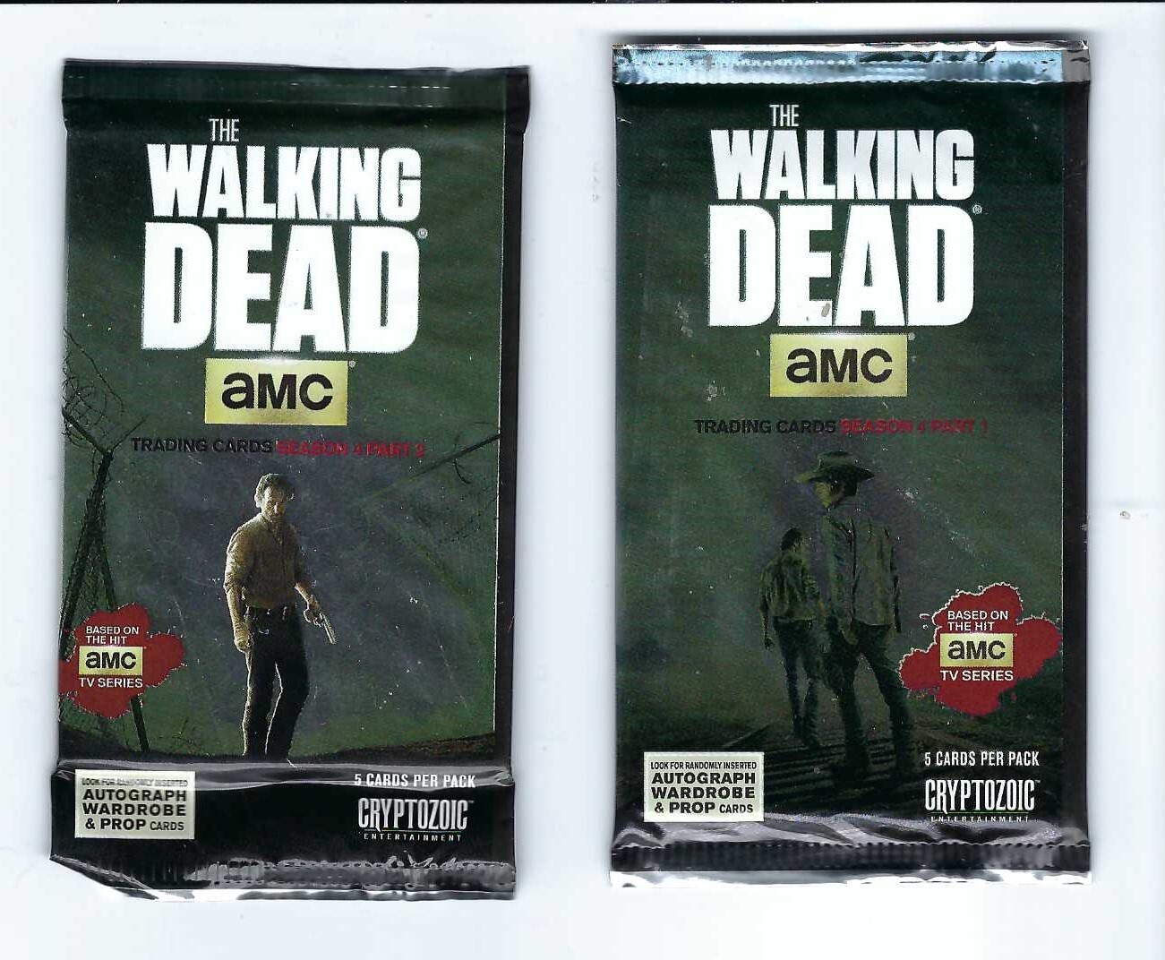Walking dead  season 4 part 1 & 2  , trading card pack