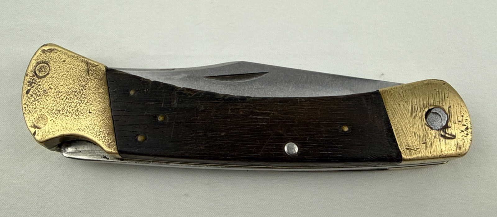 Vintage Buck 110 USA Lockback Knife 2-dot 1974-\'80 RARE 4-Pin Version HAS WEAR Vintage Buck 110 USA Lockback Knife 2-dot 1974-\'80 RARE 4-Pin Version HAS WEAR