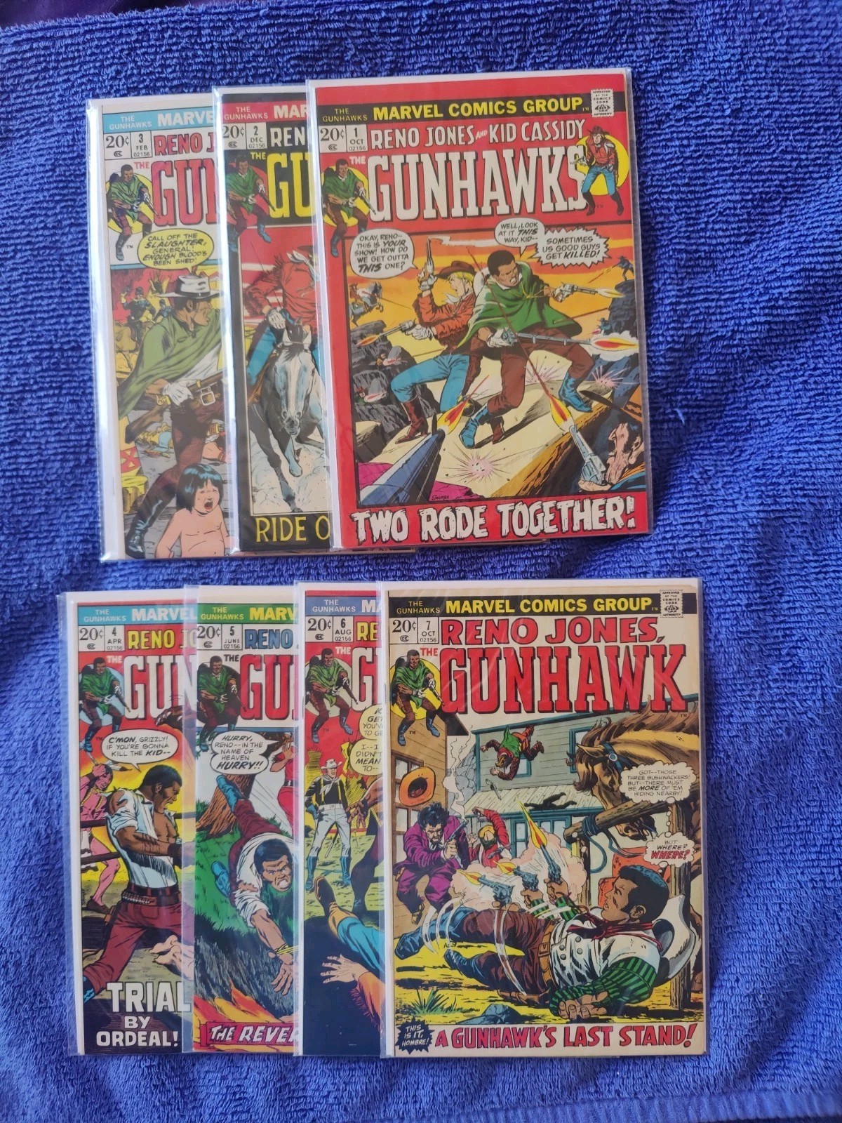 Gunhawks #1-7 Complete Run Marvel  1972-1973 - VG/FN 5.0 to VF 8.0 condition 
