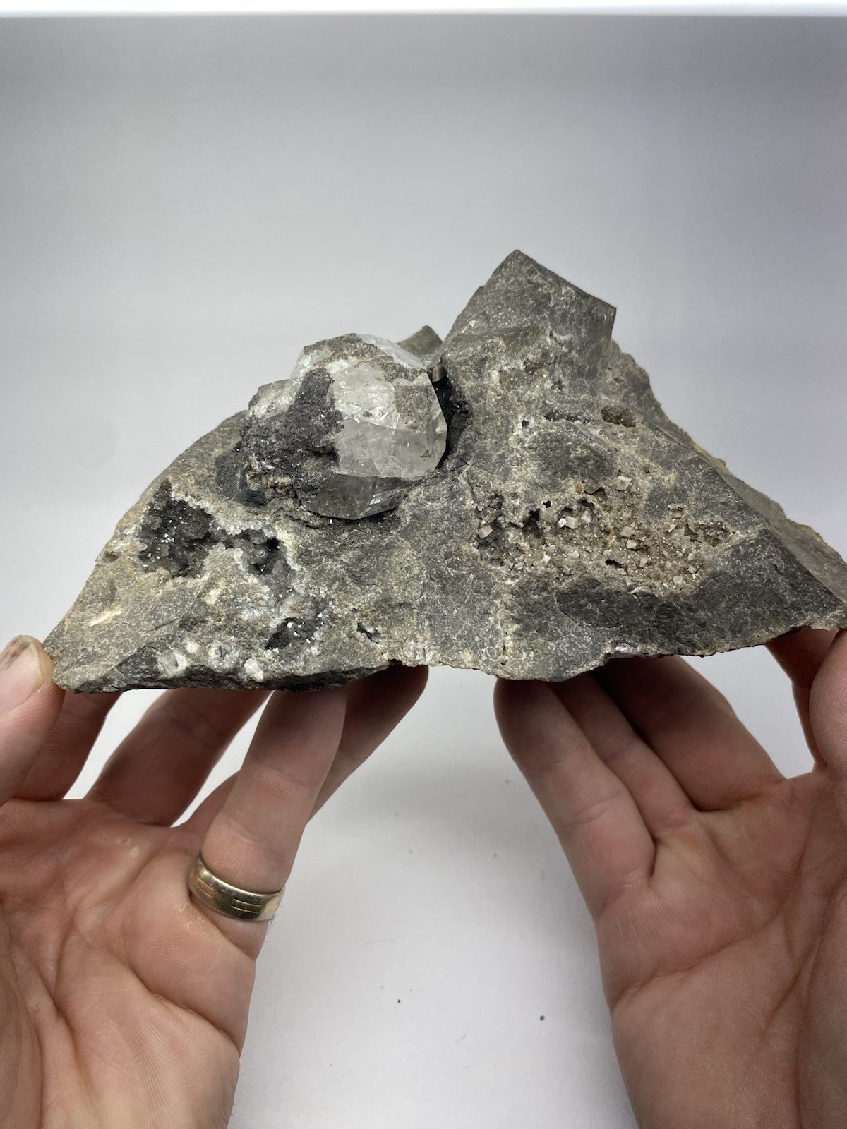 Massive Herkimer Diamond in Dolostone Matrix - Herkimer County, NY