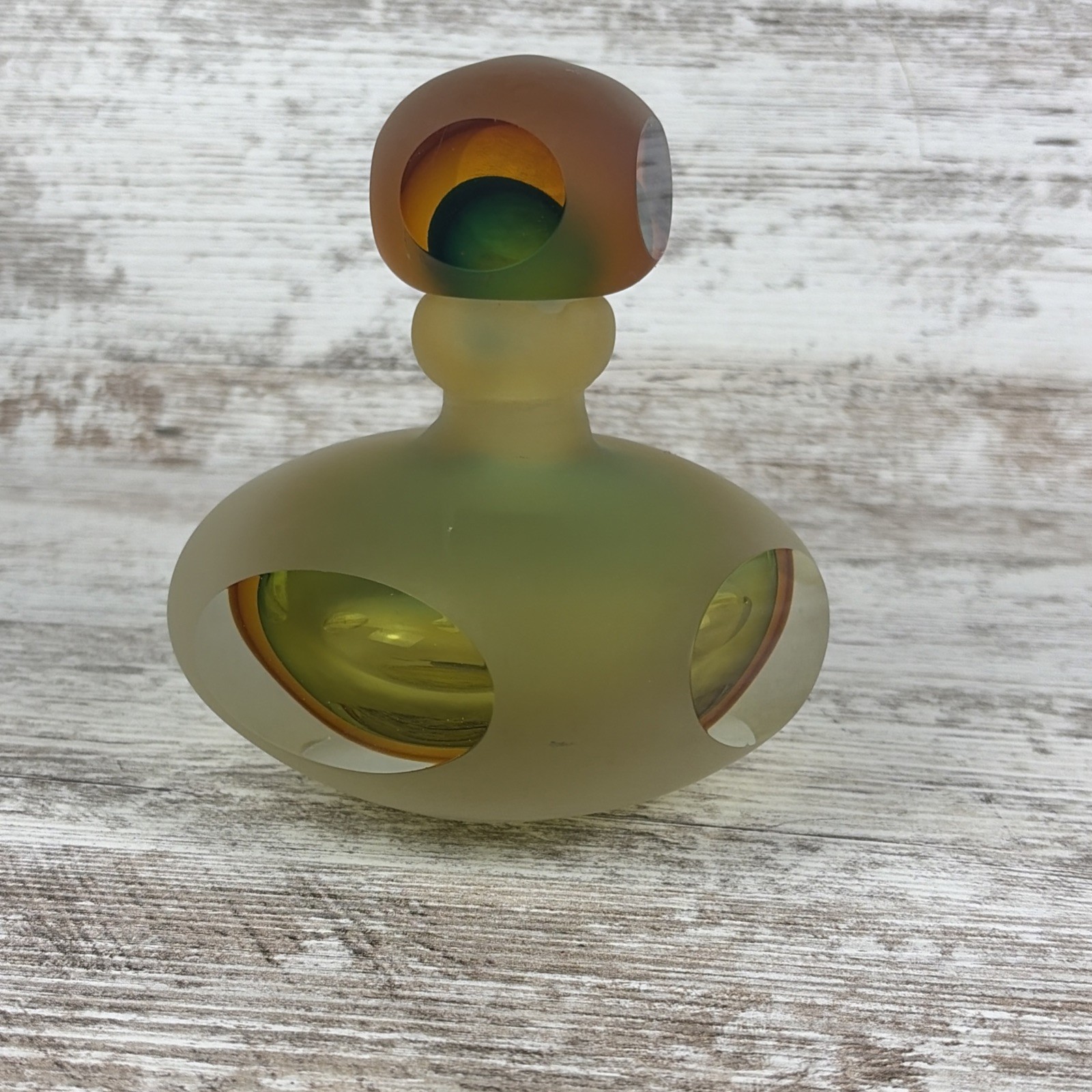 Vintage Italian Murano Sommerso Art Glass Perfume Bottle
