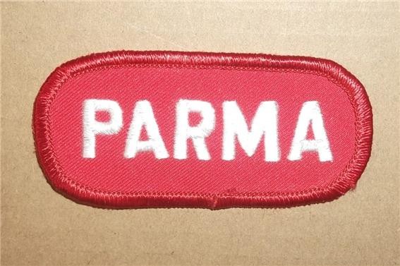 RARE ORIGINAL VINTAGE PARMA OHIO SHIRT UNIFORM CAP EMBROIDERED EMBLEM PATCH ~NOS