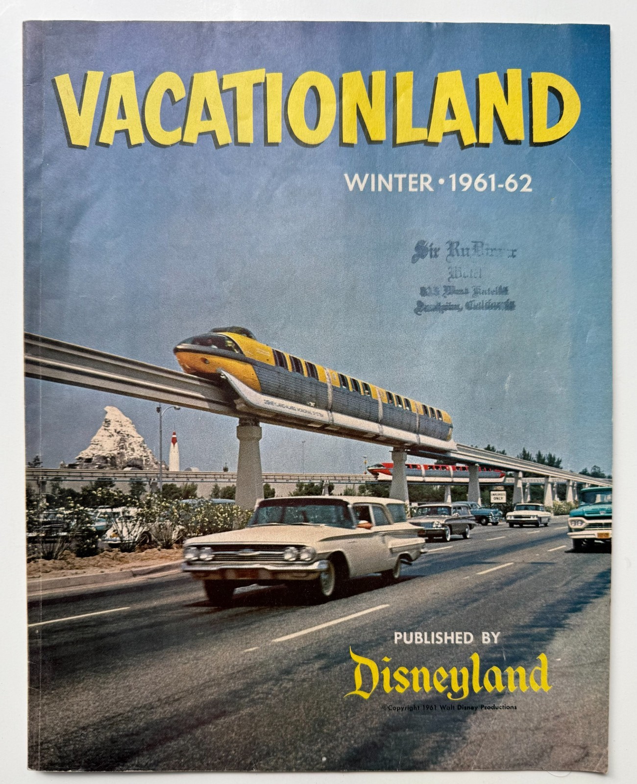 1961 Disneyland VACATIONLAND Magazine MONORAIL Cover Feature Great Photos & Ads