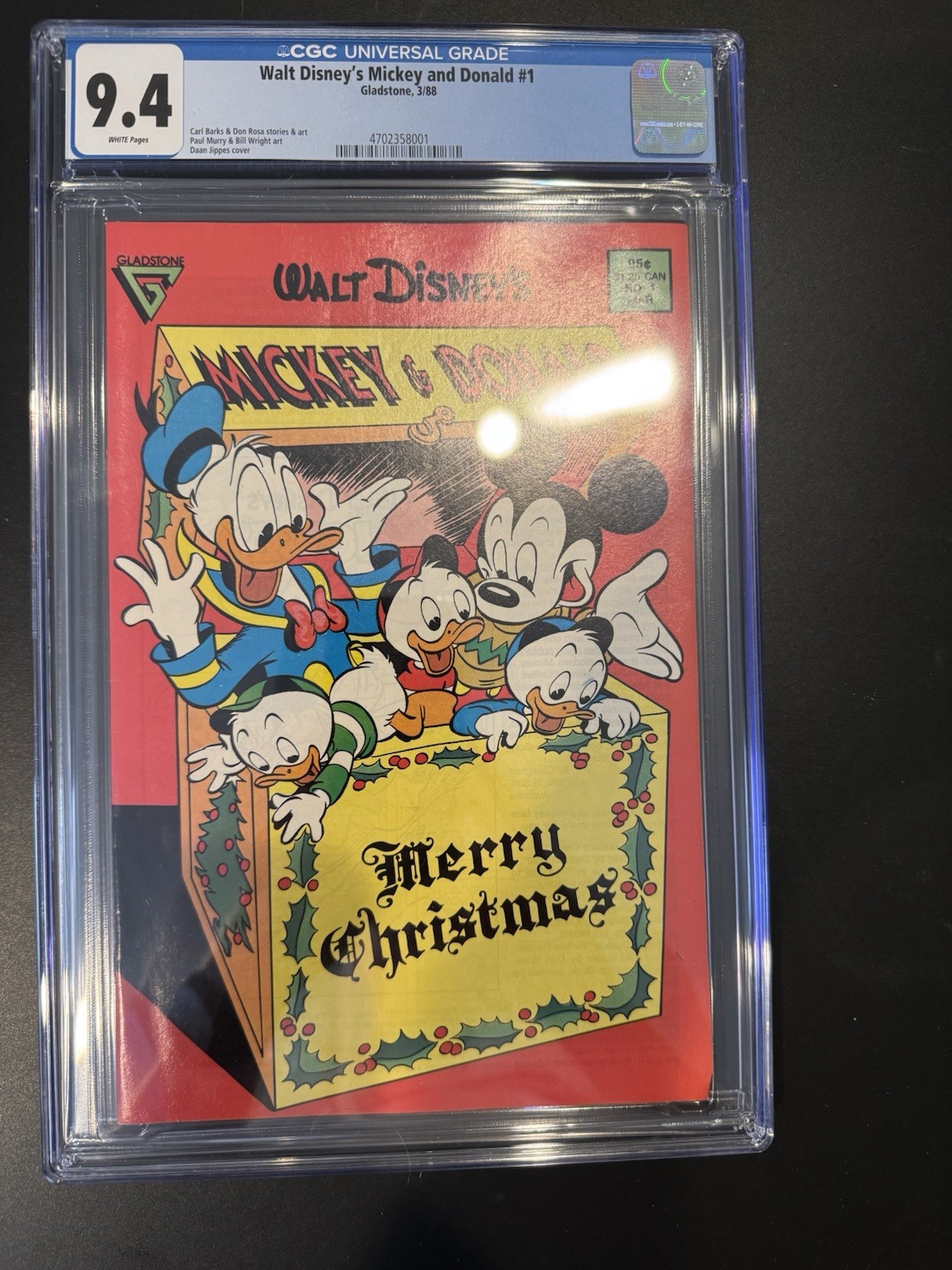 Walt Disney’s Mickey And Donald Merry Christmas (1987) CGC 9.4 (Gladstone)