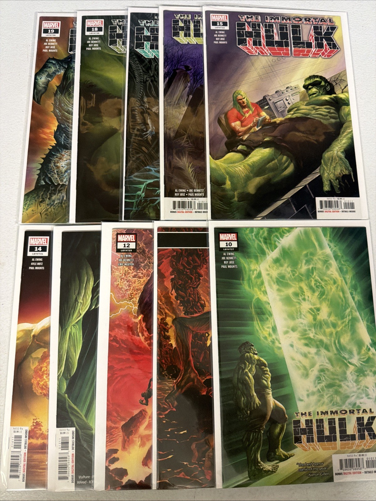 The Immortal Hulk #10 11 12 13 14 15 16 17 18 19 2018 1st Marvel Lot NM- *U7