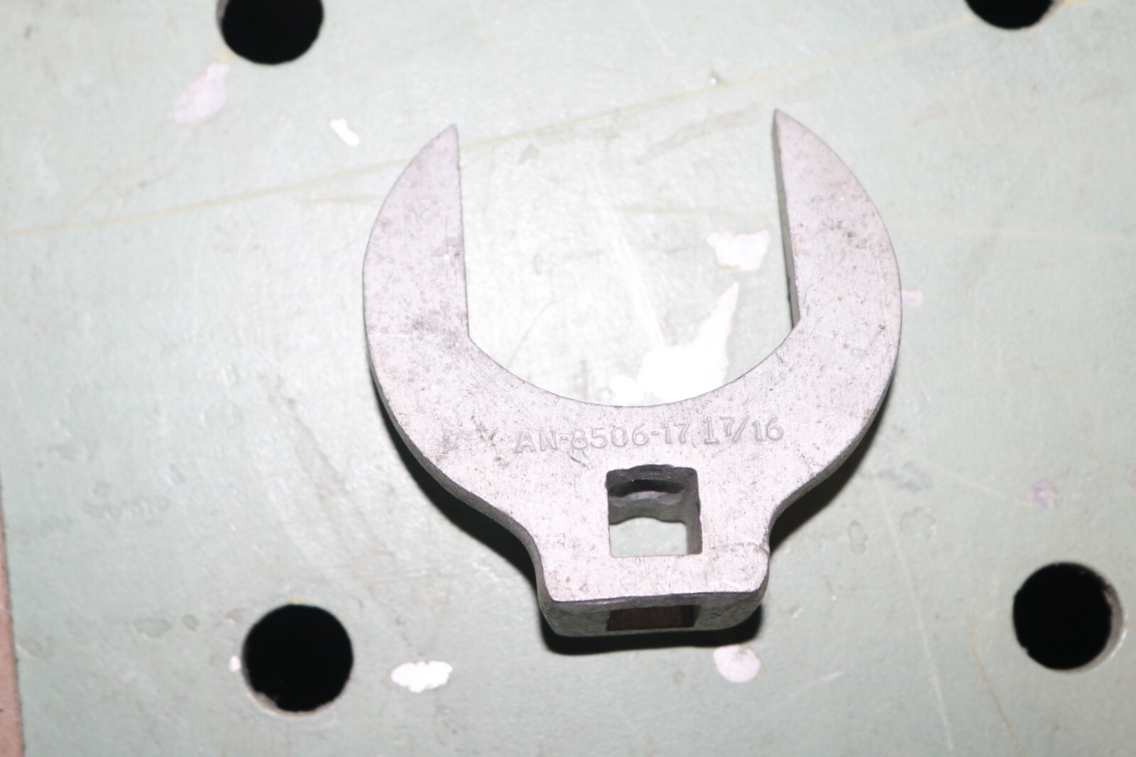 NOS WWII - Korea USAAF USAF USN AN 8506-17 crowsfoot wrench silver 1 7/16 NOS WWII - Korea USAAF USAF USN AN 8506-17 crowsfoot wrench silver 1 7/16